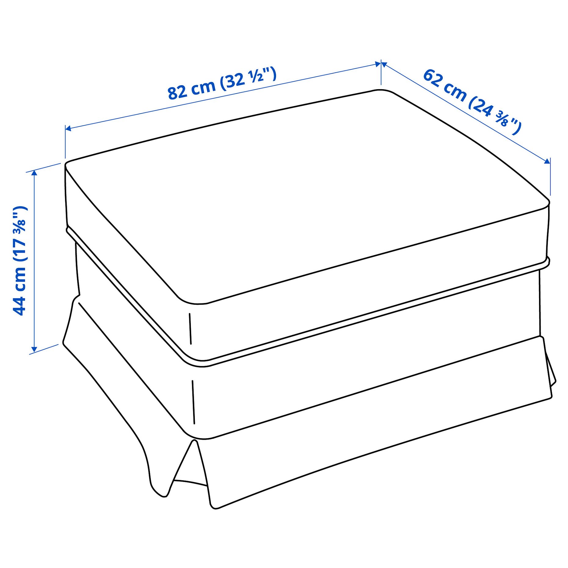 EKTORP, footstool with storage, 095.521.34