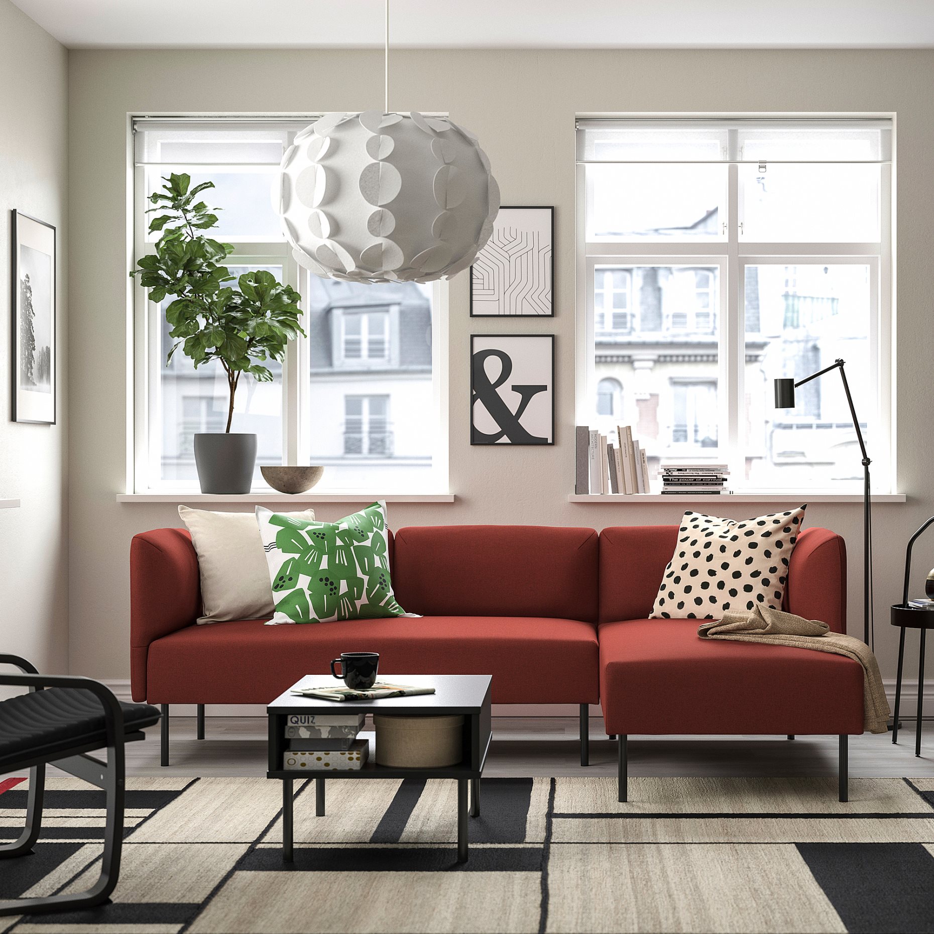 LILLEHEM, 3-seat modular sofa w chaise longue, 095.682.72