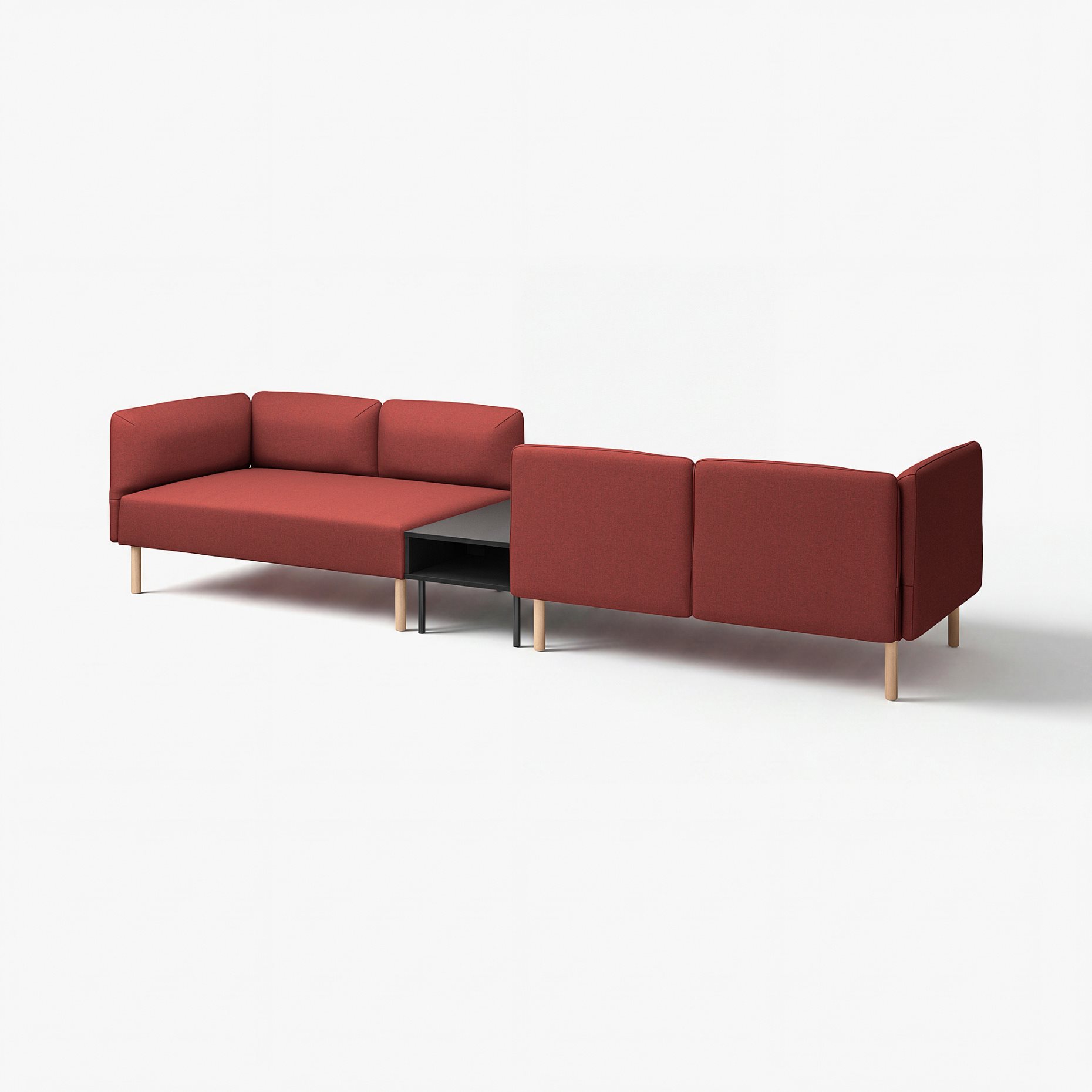 LILLEHEM, 4-seat modular sofa with side table, 095.697.52