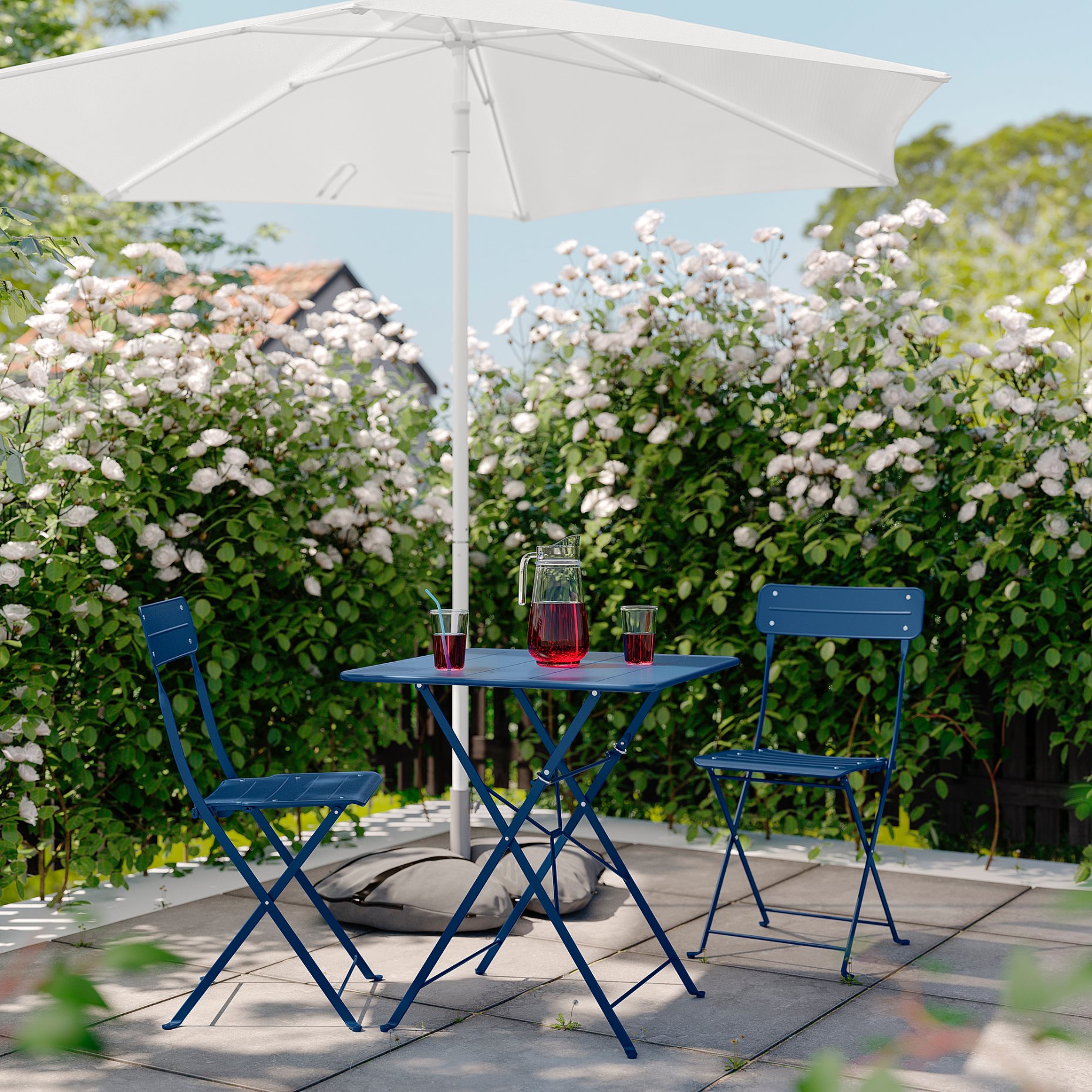 SUNDSÖ, table and 2 folding chairs/outdoor, 65x65 cm, 095.730.23