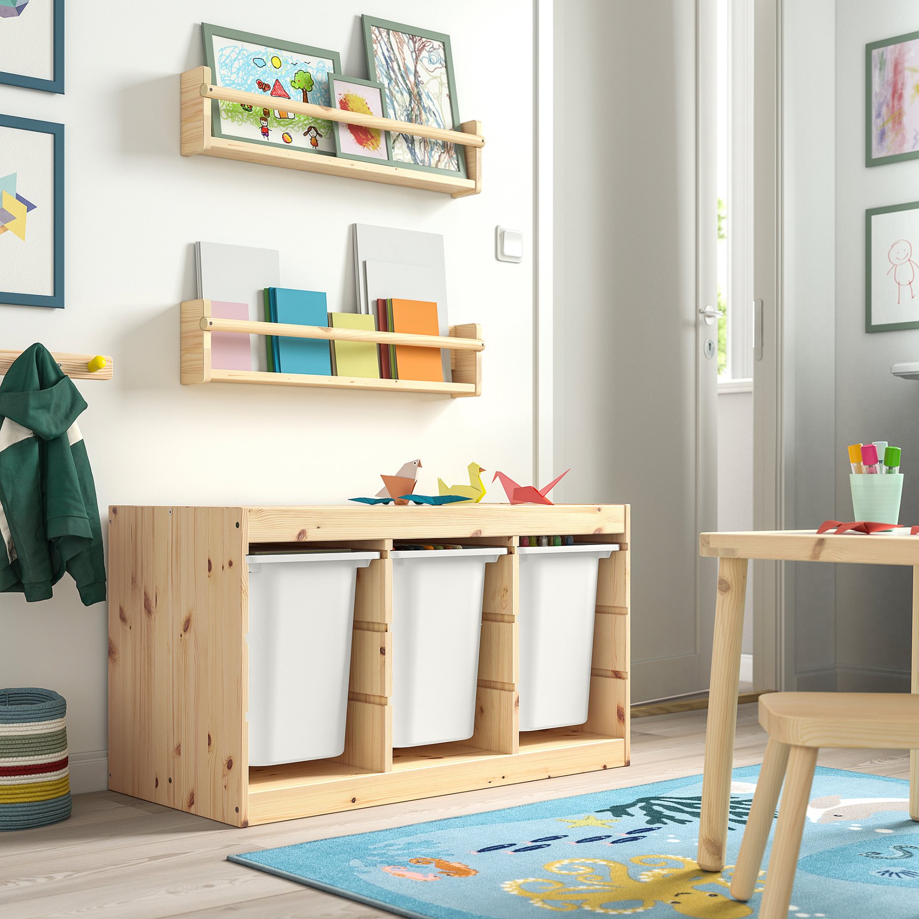 TROFAST, storage combination with boxes, 93x44x52 cm, 095.749.42
