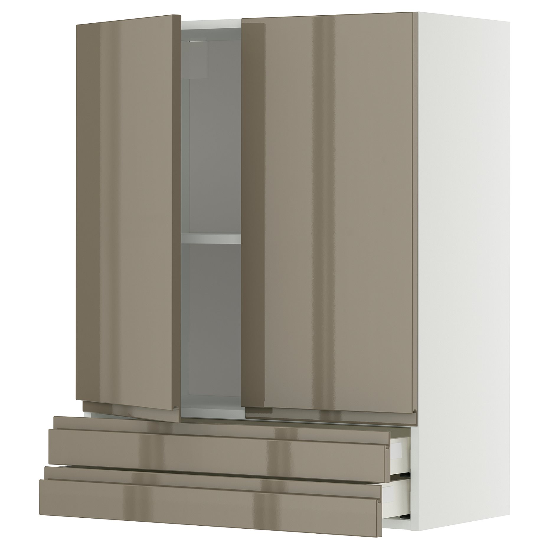 METOD, wall cabinet with 2 doors/2 drawers, 80x100 cm, 095.771.63