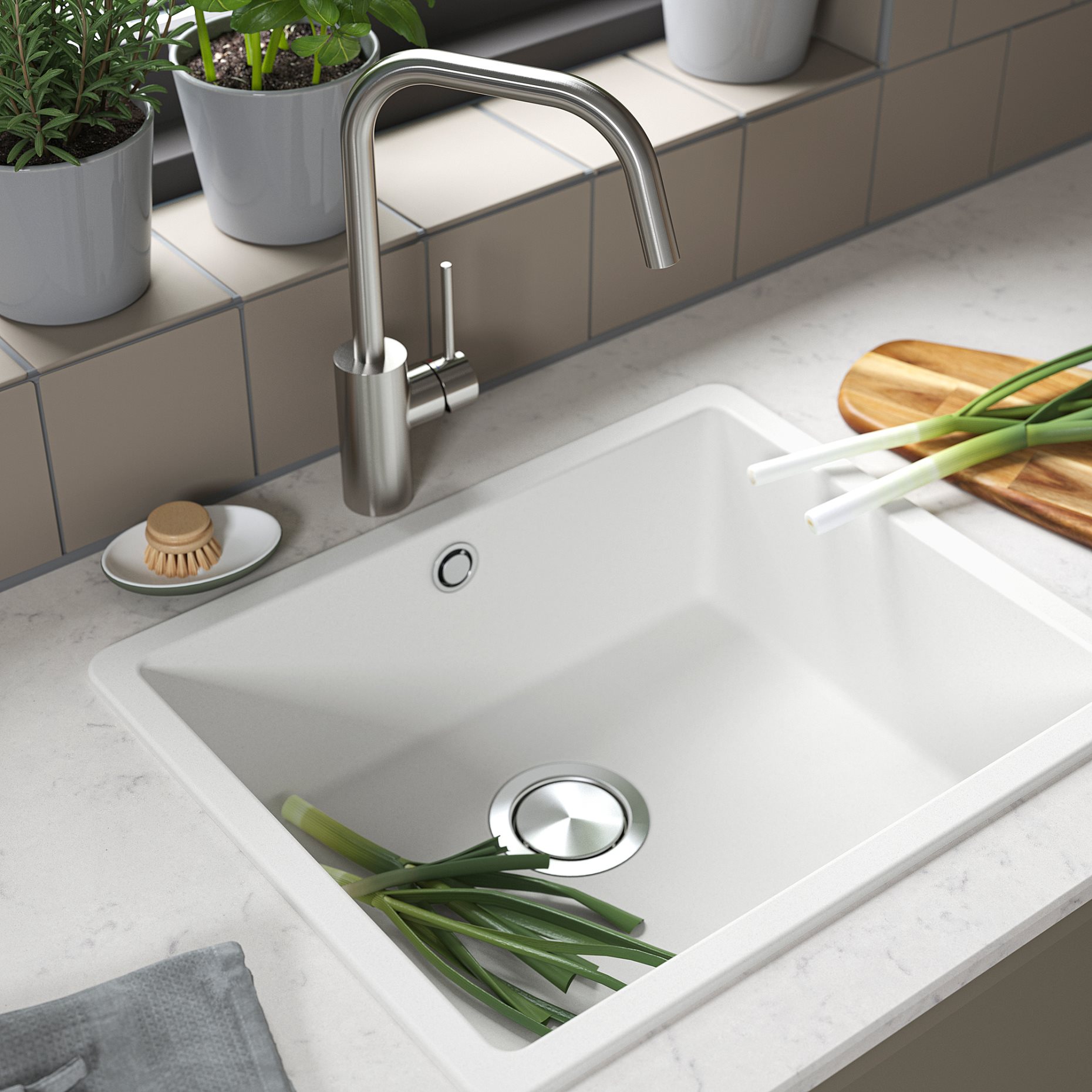 KILSVIKEN, inset sink 1 bowl, 56x46 cm, 095.792.18