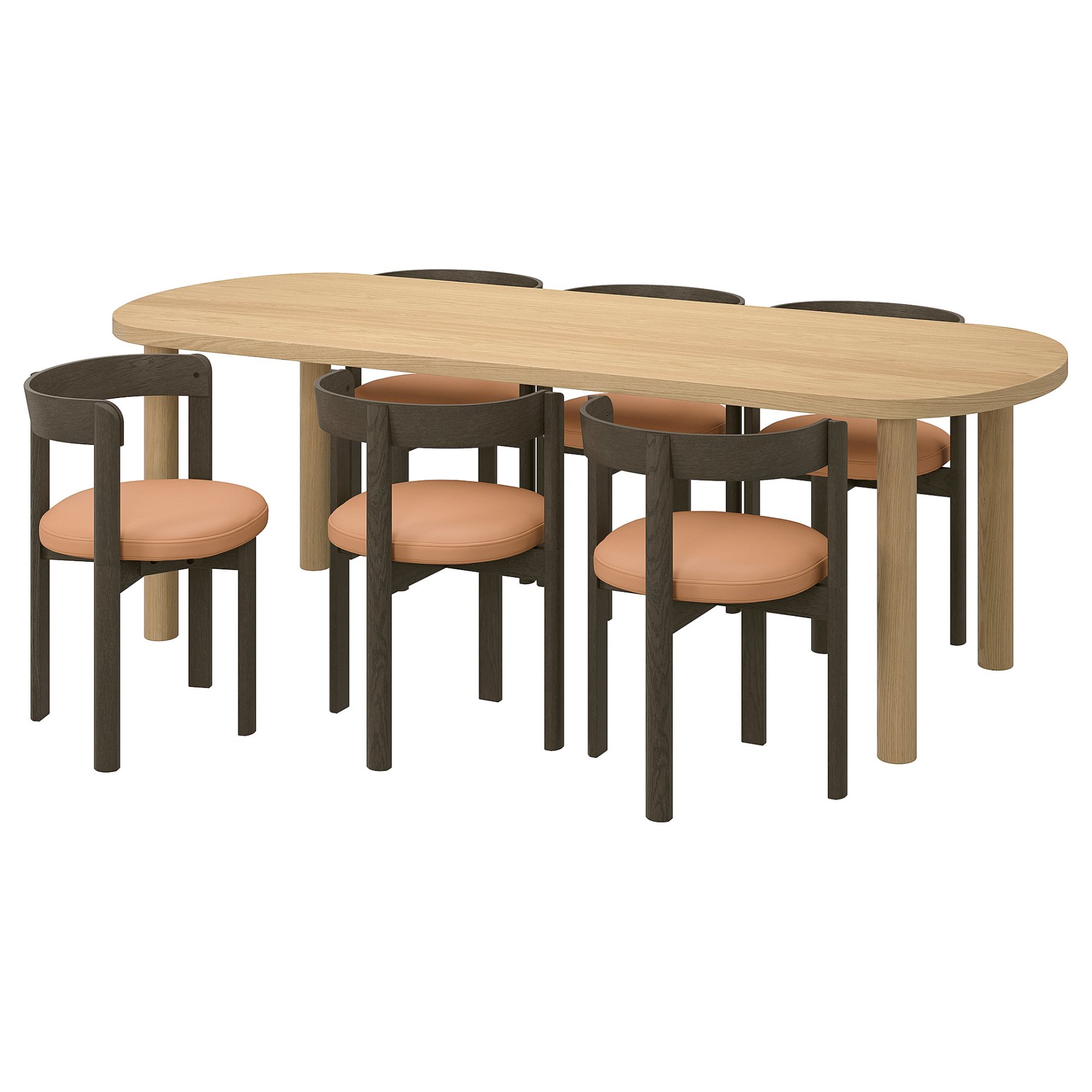 STOCKHOLM 2025, table and 6 chairs, 230x90 cm, 095.799.87