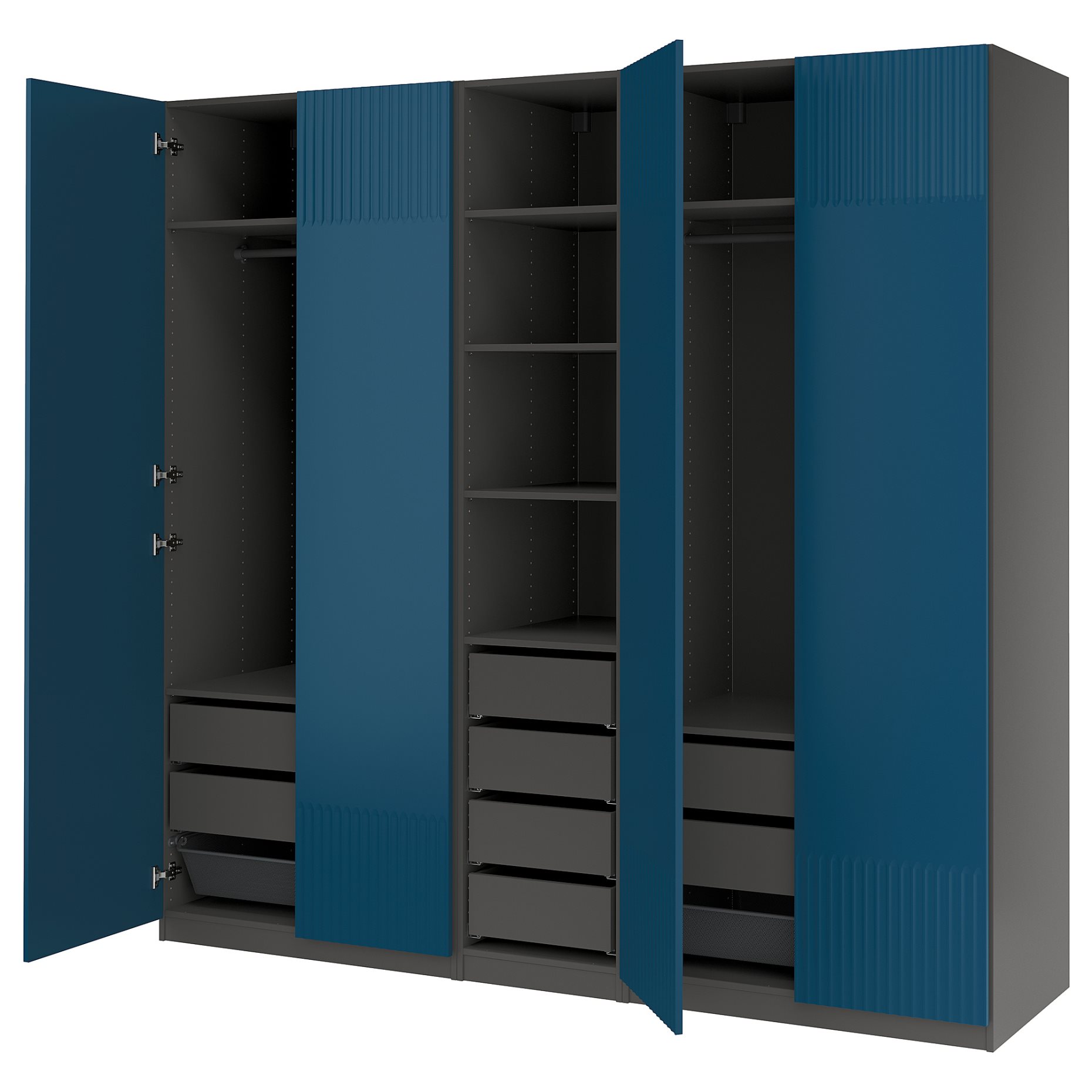PAX/FYRUDDEN, wardrobe combination, 250x60x236 cm, 095.817.49