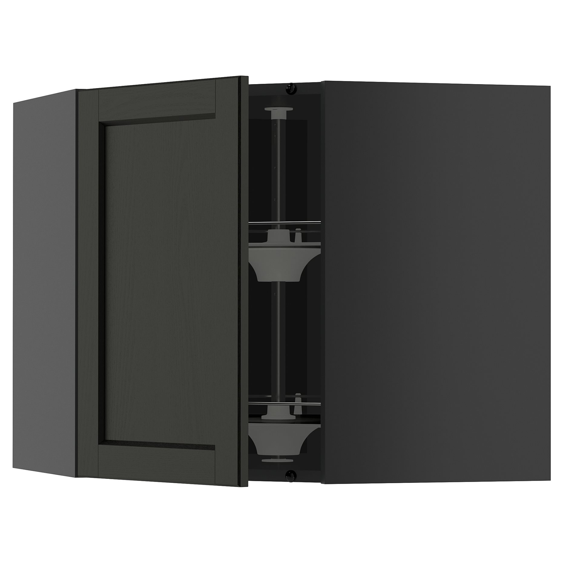 METOD, corner wall cabinet with carousel, 68x60 cm, 095.874.35