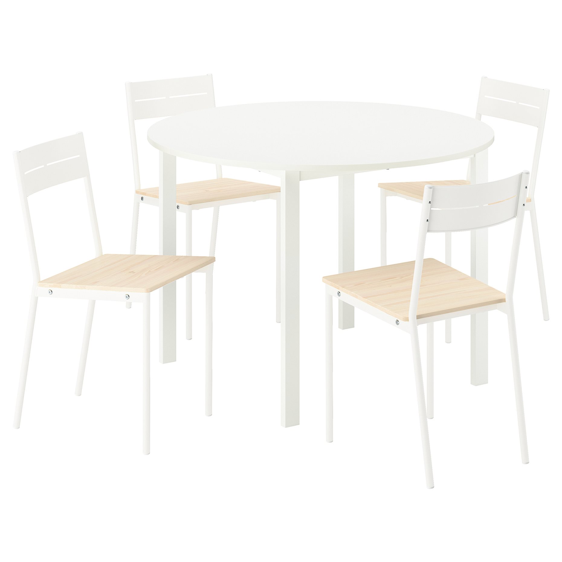 VIHALS/BUSLÄTT, table and 4 chairs, 107 cm, 095.904.90