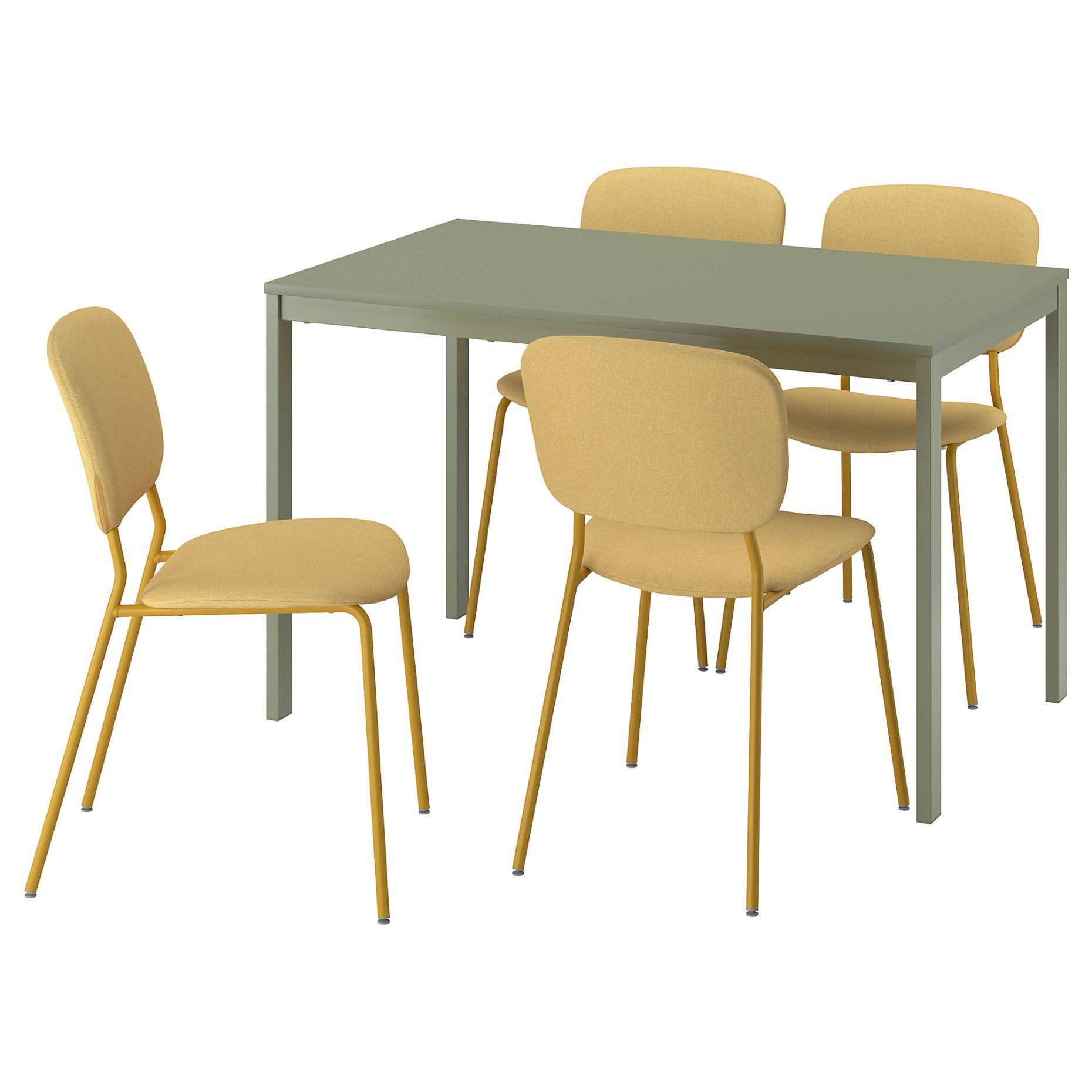 VIHALS, table and 4 chairs, 120/180x74 cm, 096.067.83