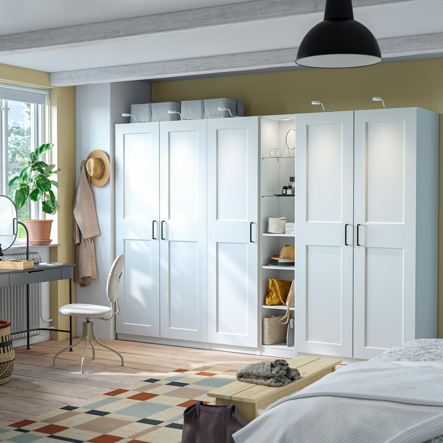 PAX/GRIMO, wardrobe combination, 285x60x201 cm, 096.074.24