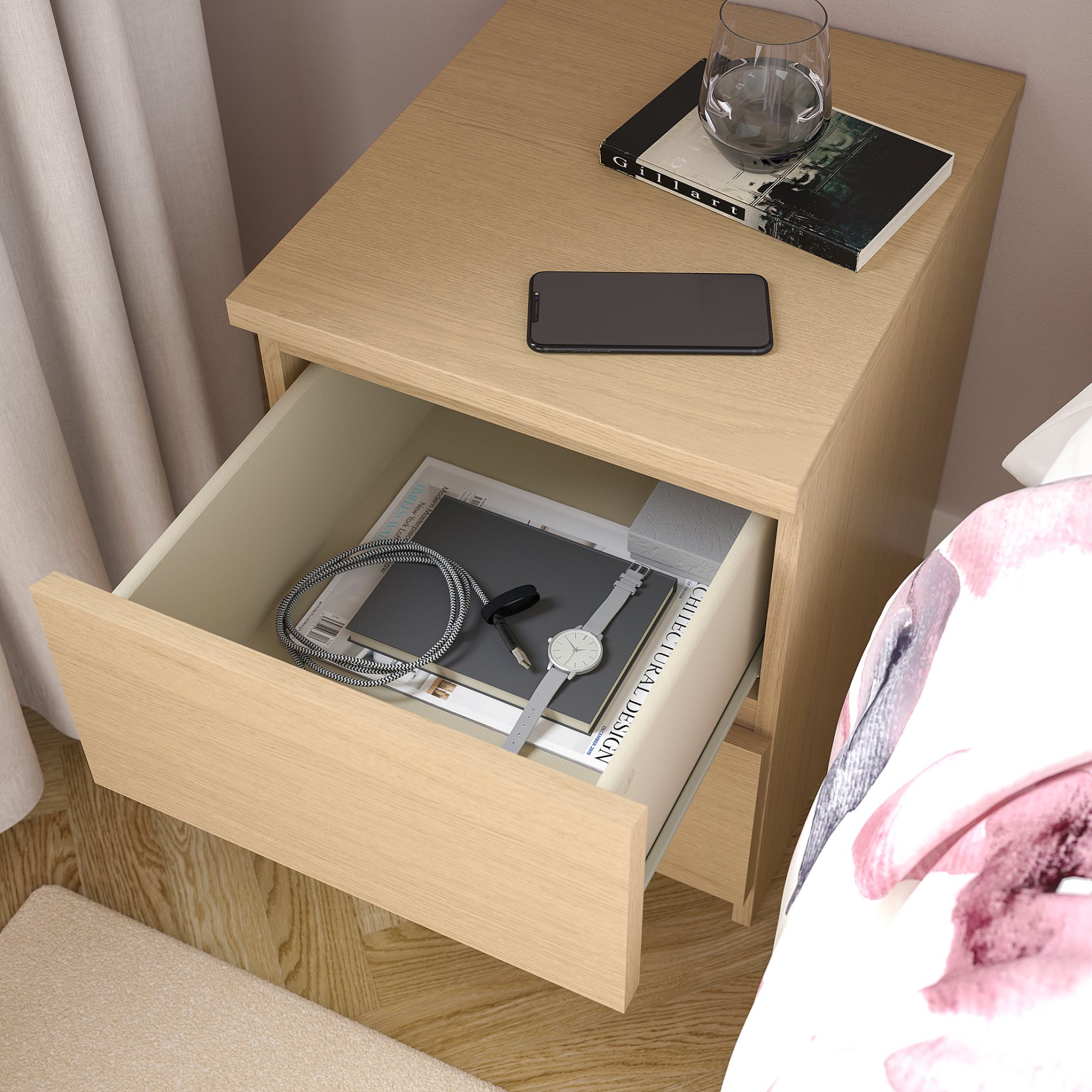 MALM, Συρταριέρα με 2 συρτάρια, 101.786.01