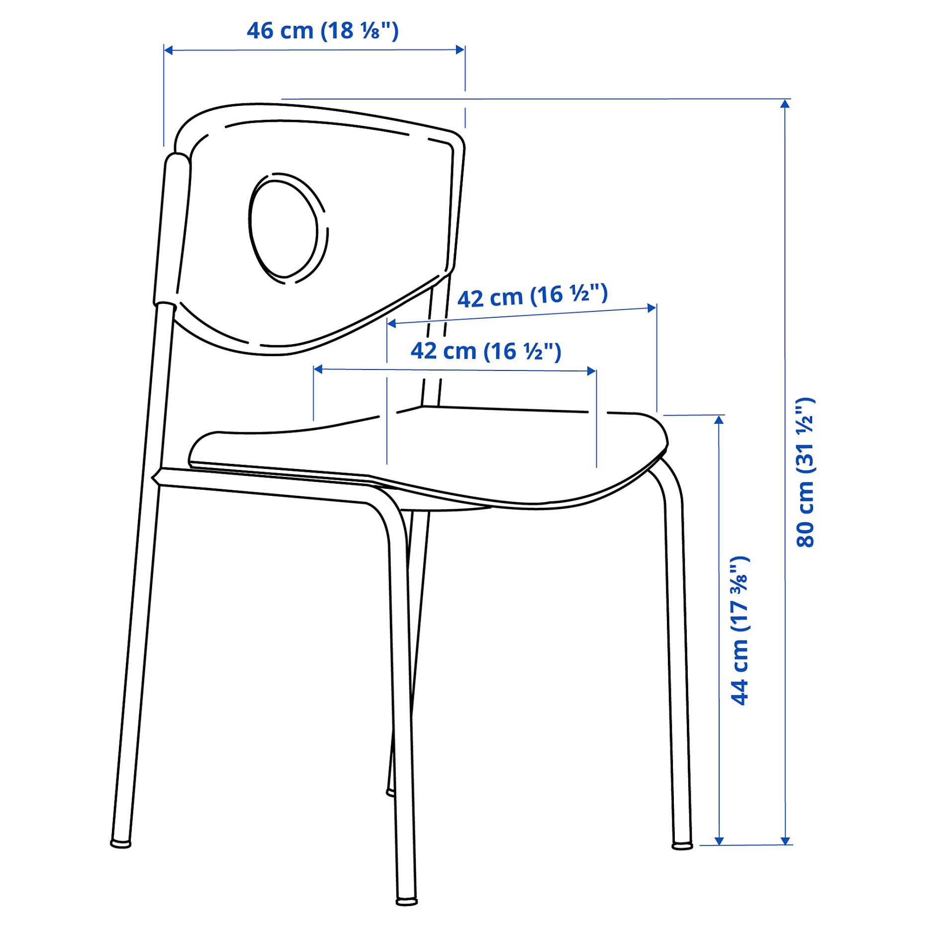 STOLJAN, chair frame with backrest, 102.278.90