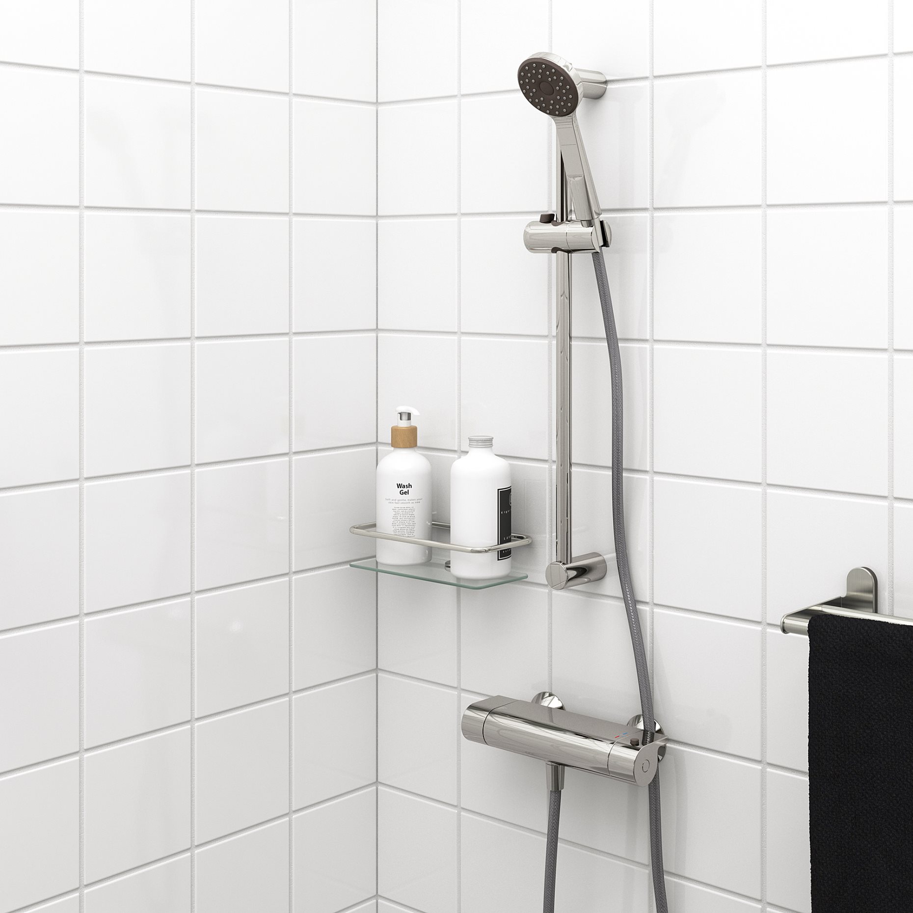 VALLAMOSSE, riser rail with handshower kit, 103.496.60