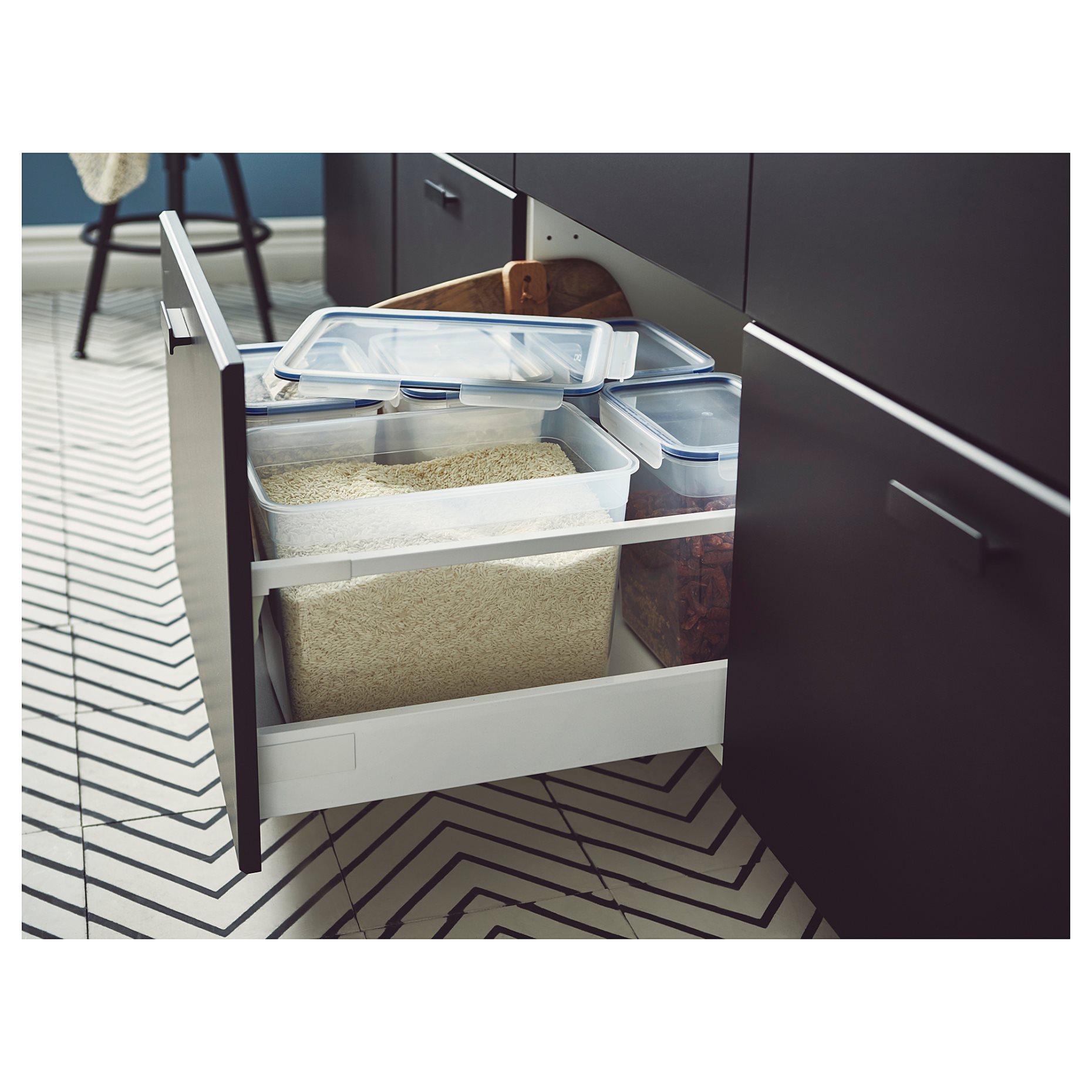 IKEA 365+, δοχείο αποθήκευσης τροφίμων μεγάλο ορθογώνιο/ πλαστικό, 10.6 l, 103.930.64