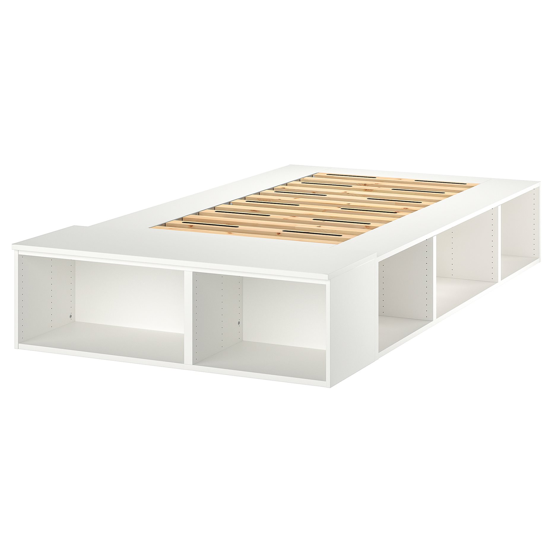 PLATSA, bed with storage, 140x200 cm, 104.530.86