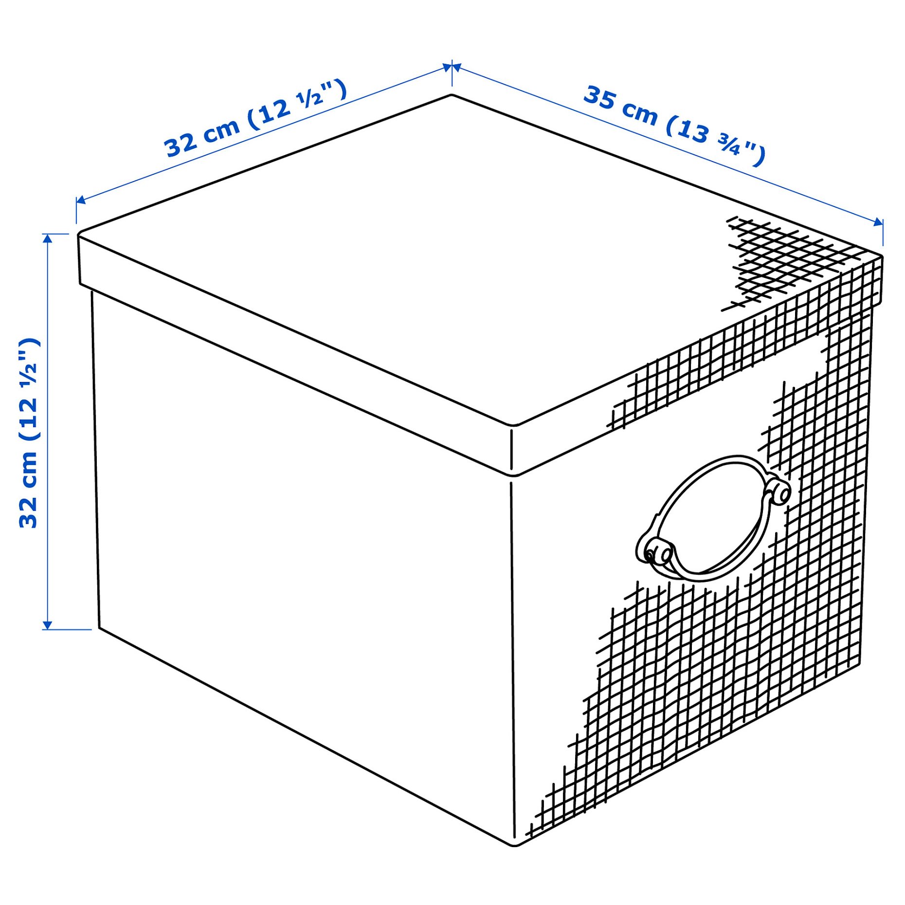KVARNVIK, κουτί αποθήκευσης με καπάκι, 32x35x32 cm, 104.669.51