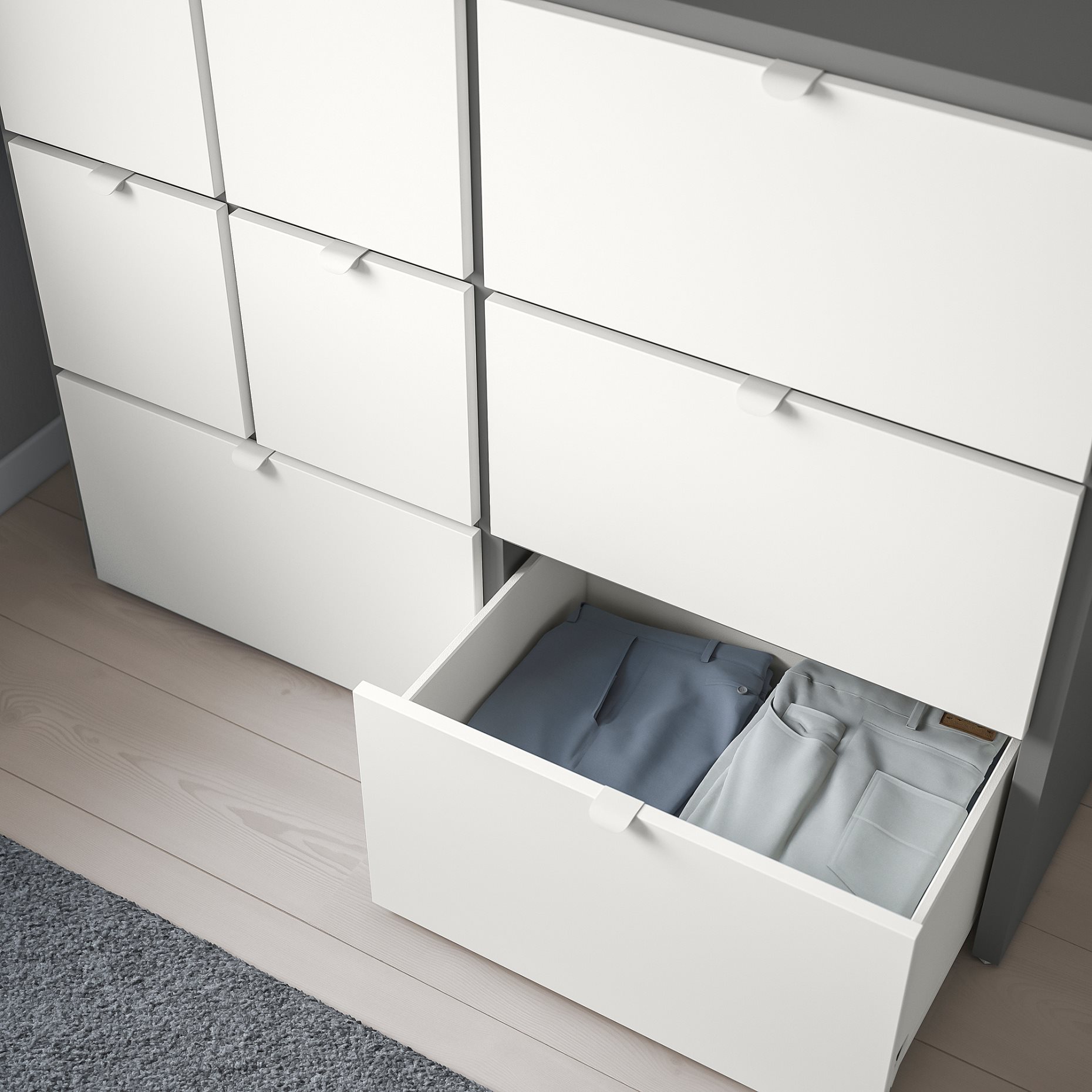 VISTHUS, chest of 8 drawers, 122x96 cm, 104.934.45