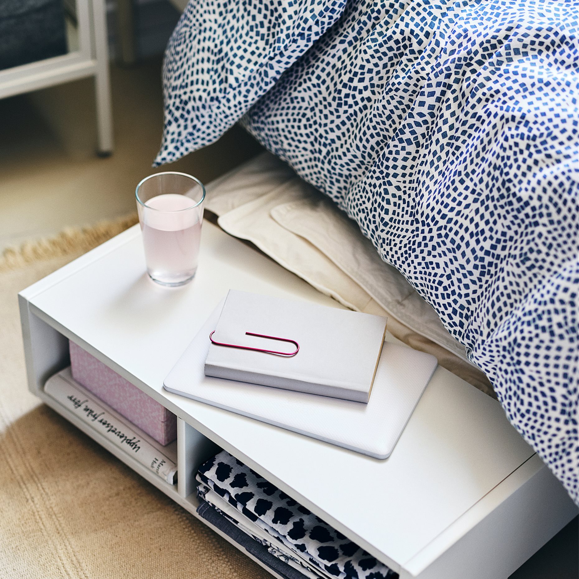 FREDVANG, αποθήκευση κάτω από το κρεβάτι/κομοδίνο, 59x56 cm, 104.936.38