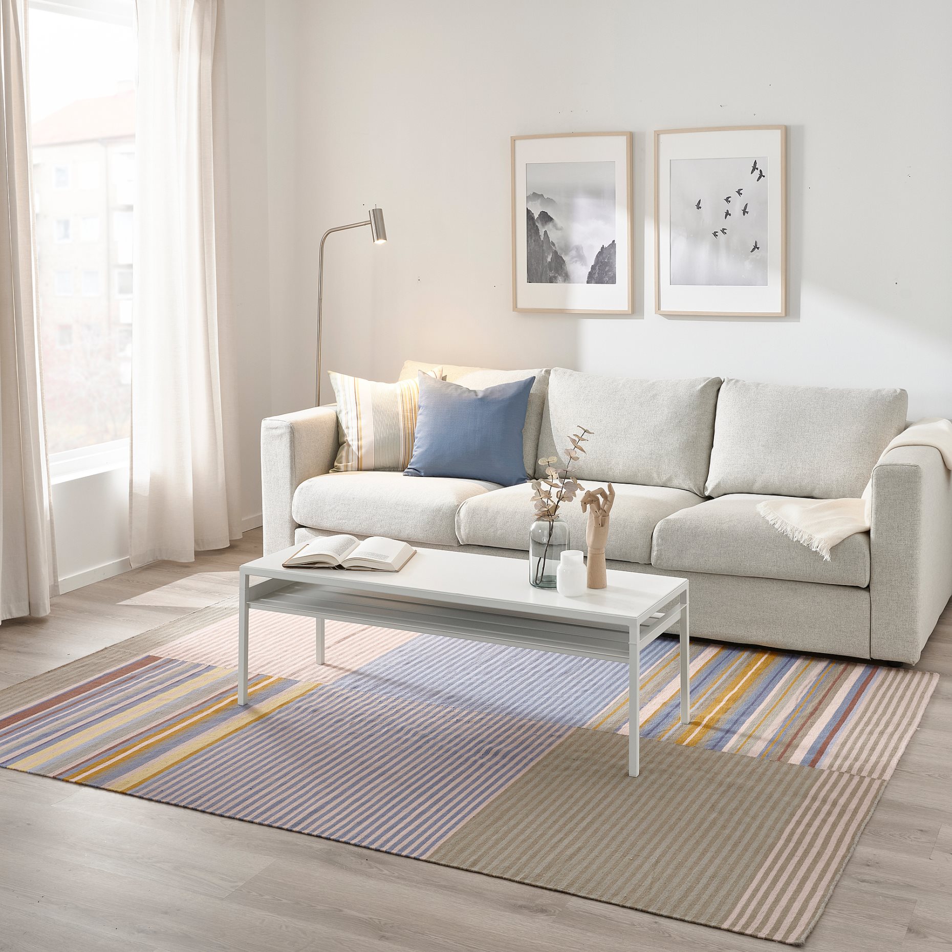 BUDDINGE, rug, flatwoven/handmade/stripe pattern, 170x240 cm, 105.141.79