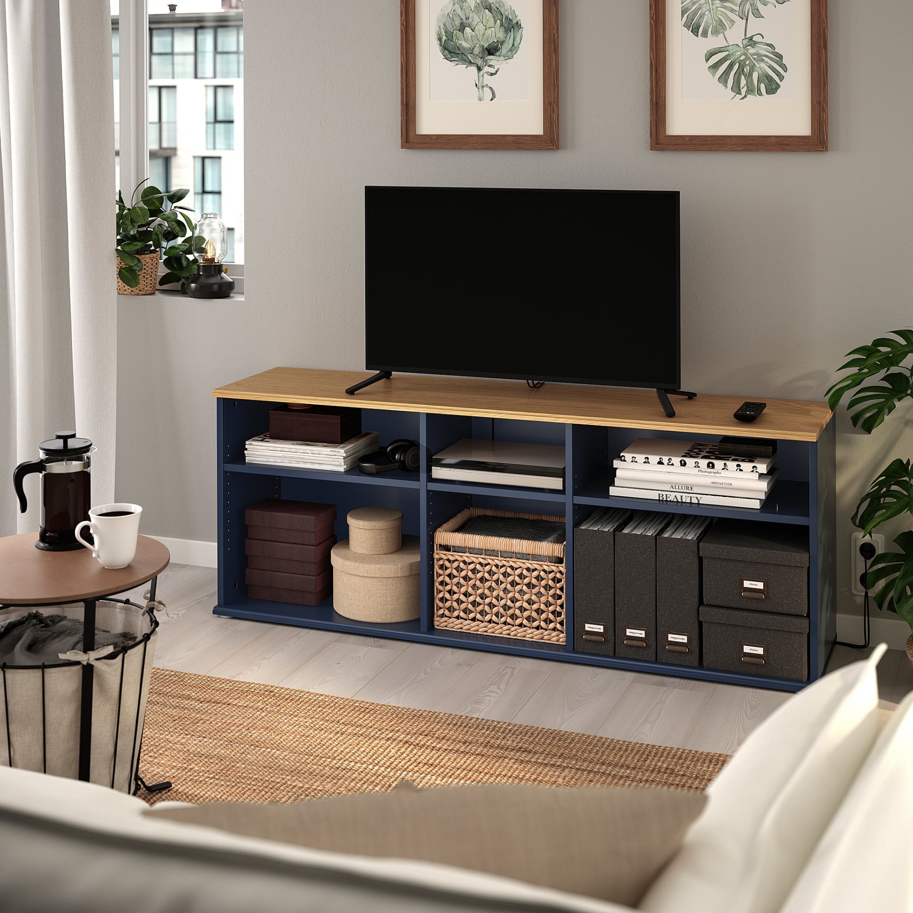 SKRUVBY, TV bench, 156x38x60 cm, 105.203.64