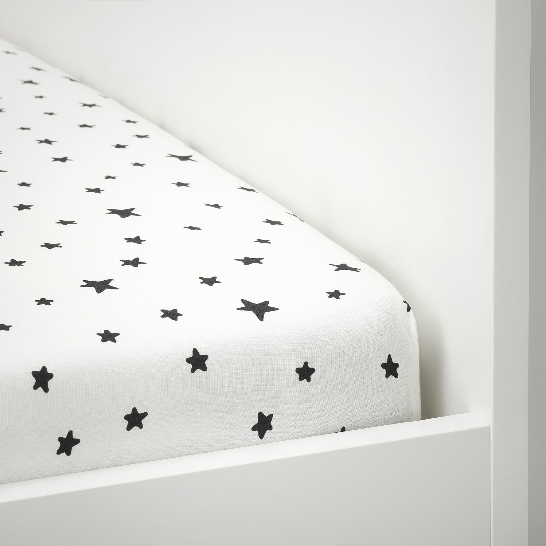 BUSENKEL, fitted sheet/star pattern, 90x200 cm, 105.231.88