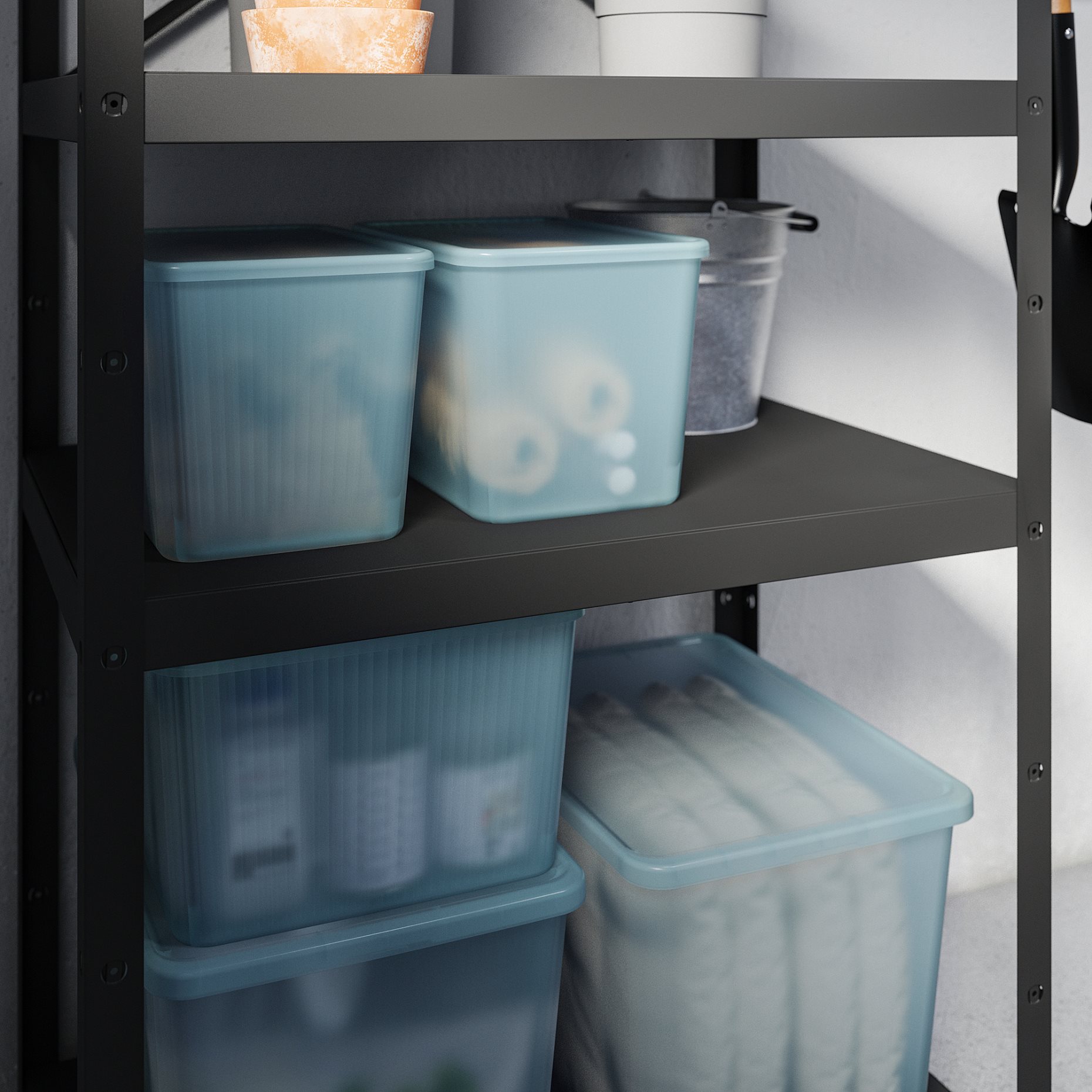RYKTA, storage box with lid, 24x36x23 cm/14.5 l, 105.332.05