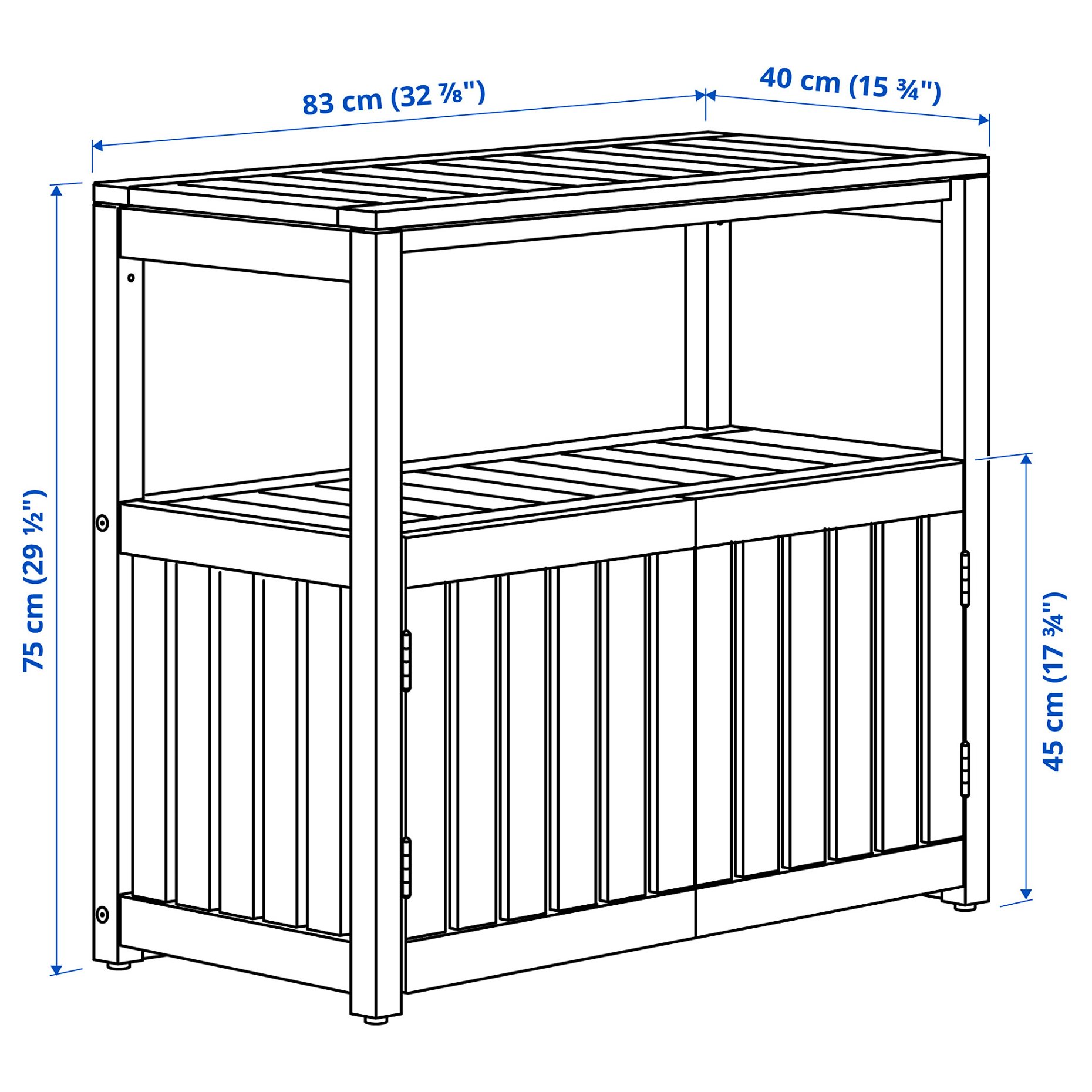 NÄMMARÖ, shelving unit/outdoor, 83x75 cm, 105.346.53