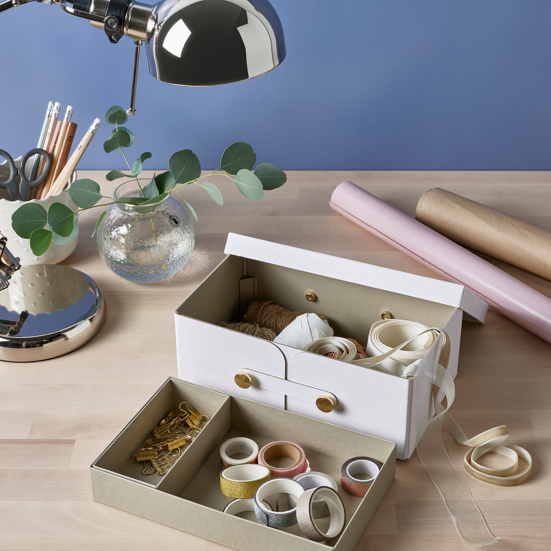 SPINNROCK, box with compartments, 25x16x10 cm, 105.430.49