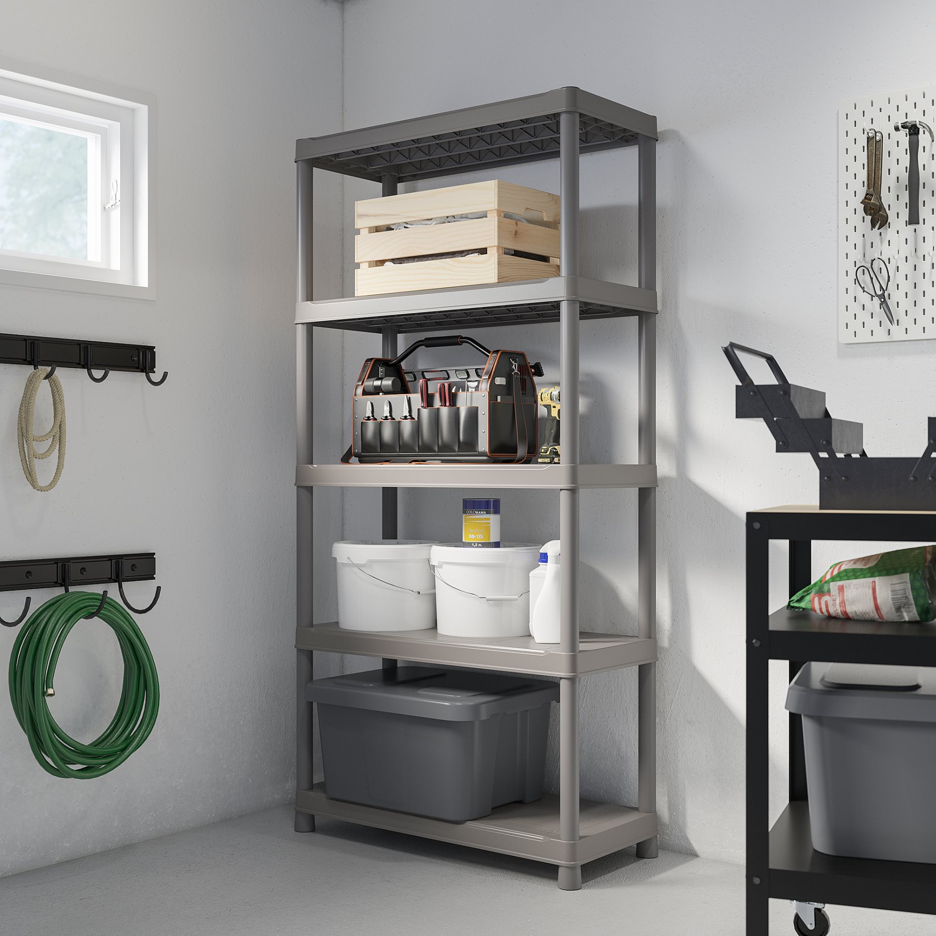 RUNMARÖ, shelving unit/in/outdoor, 90x40x182 cm, 105.513.22