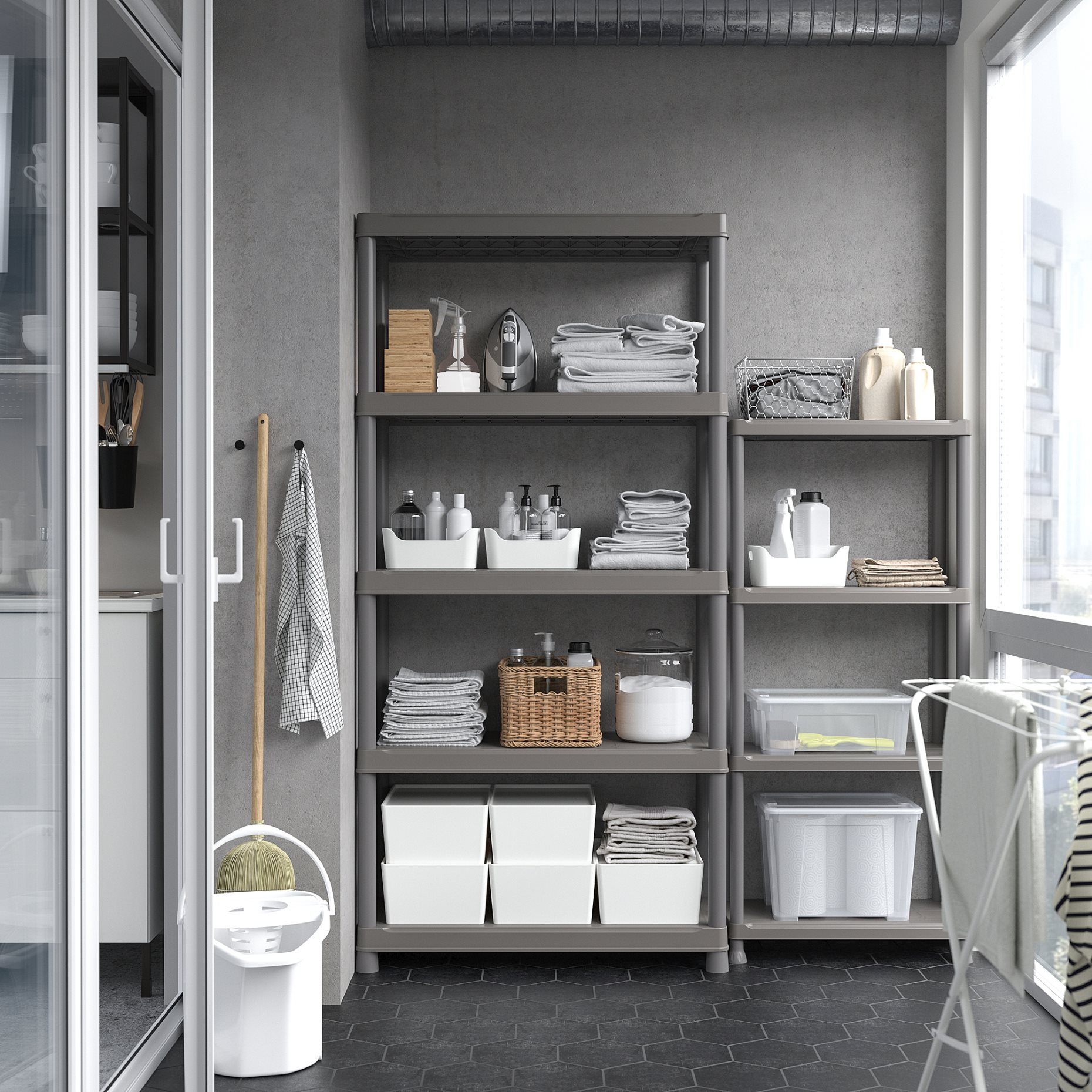 RUNMARÖ, shelving unit/in/outdoor, 90x40x182 cm, 105.513.22