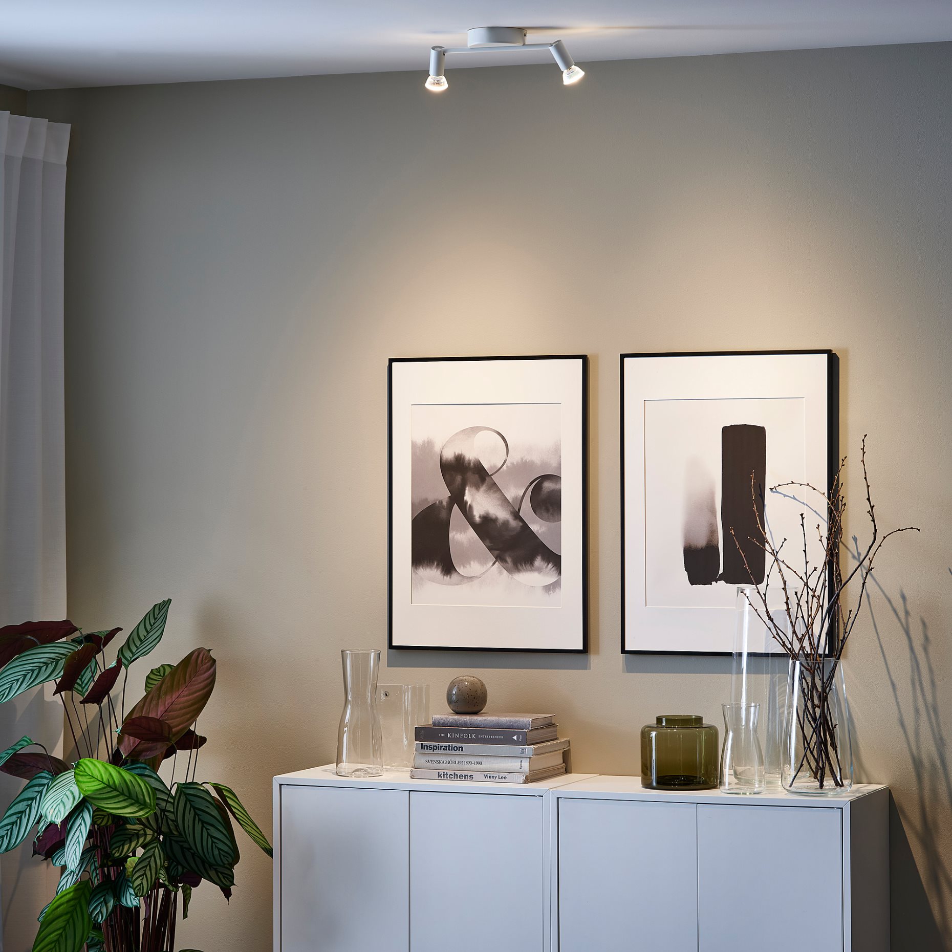 KRUSNATE, ceiling spotlight with 2 spots, 105.620.85