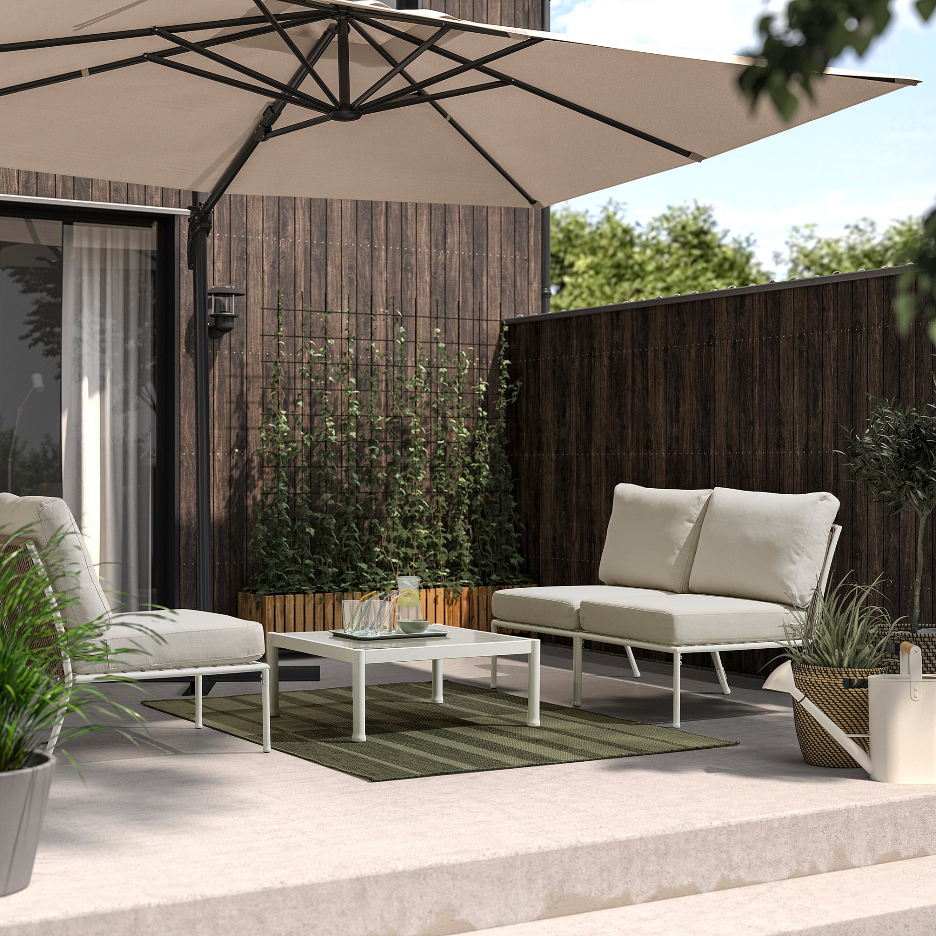 KANTSTOLPE, rug flatwoven/ in/outdoor, 133x195 cm, 105.693.22