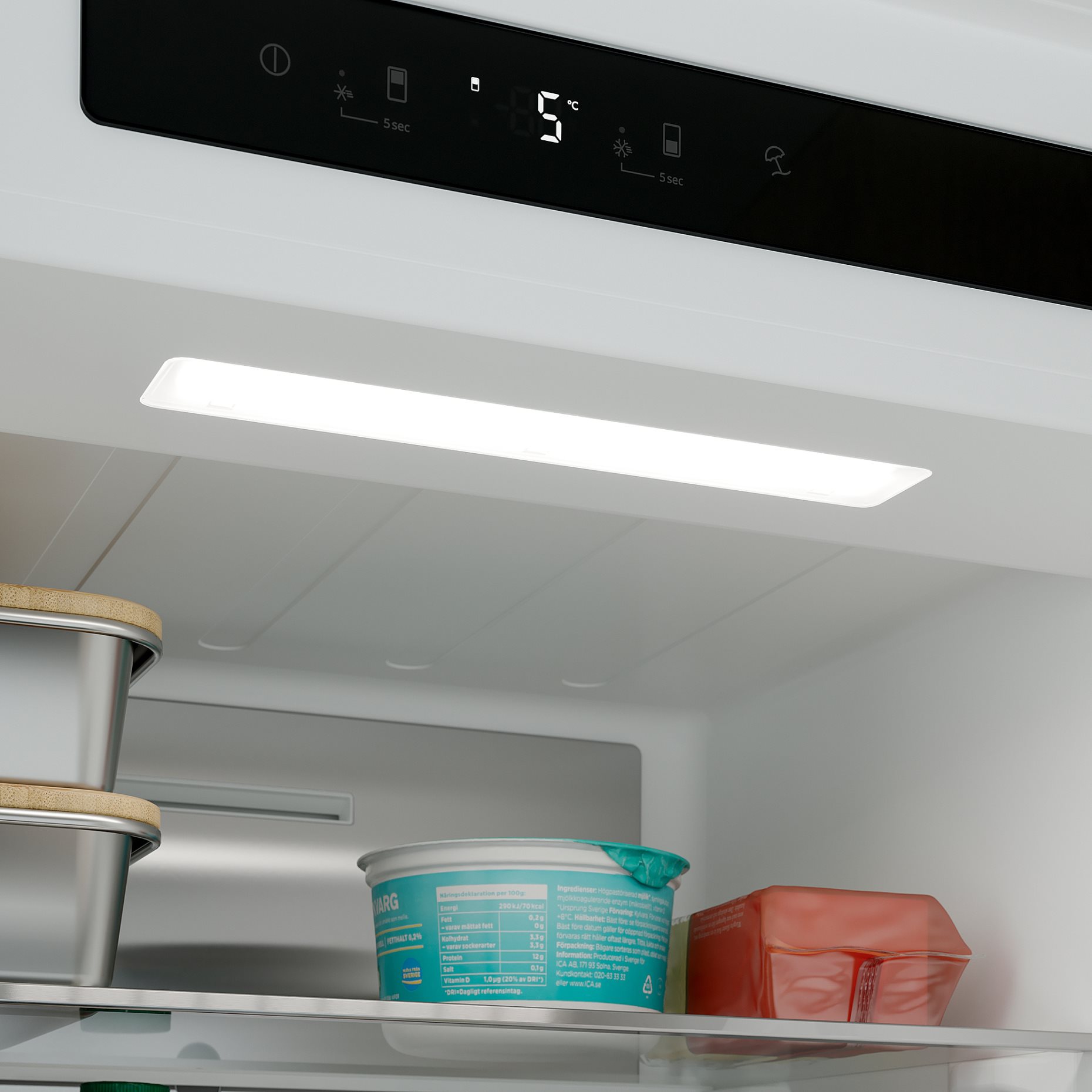 SKOGSNÄS, fridge/freezer/IKEA 700 integrated, 213/87 l, 105.728.76