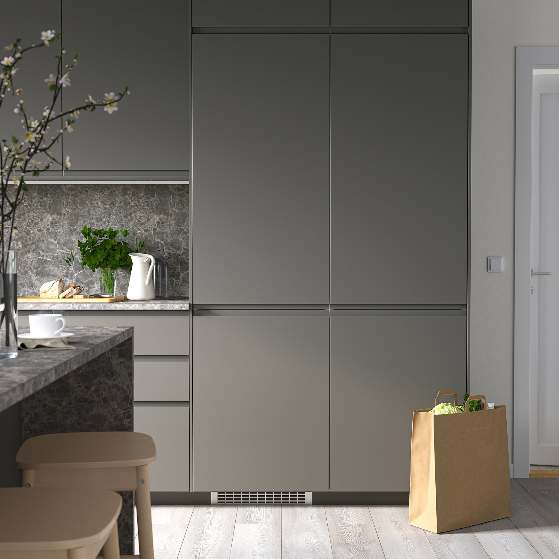 RISNAS, ψυγείο/καταψύκτης εντοιχιζόμενος/IKEA 500, 192/79 l, 105.730.60