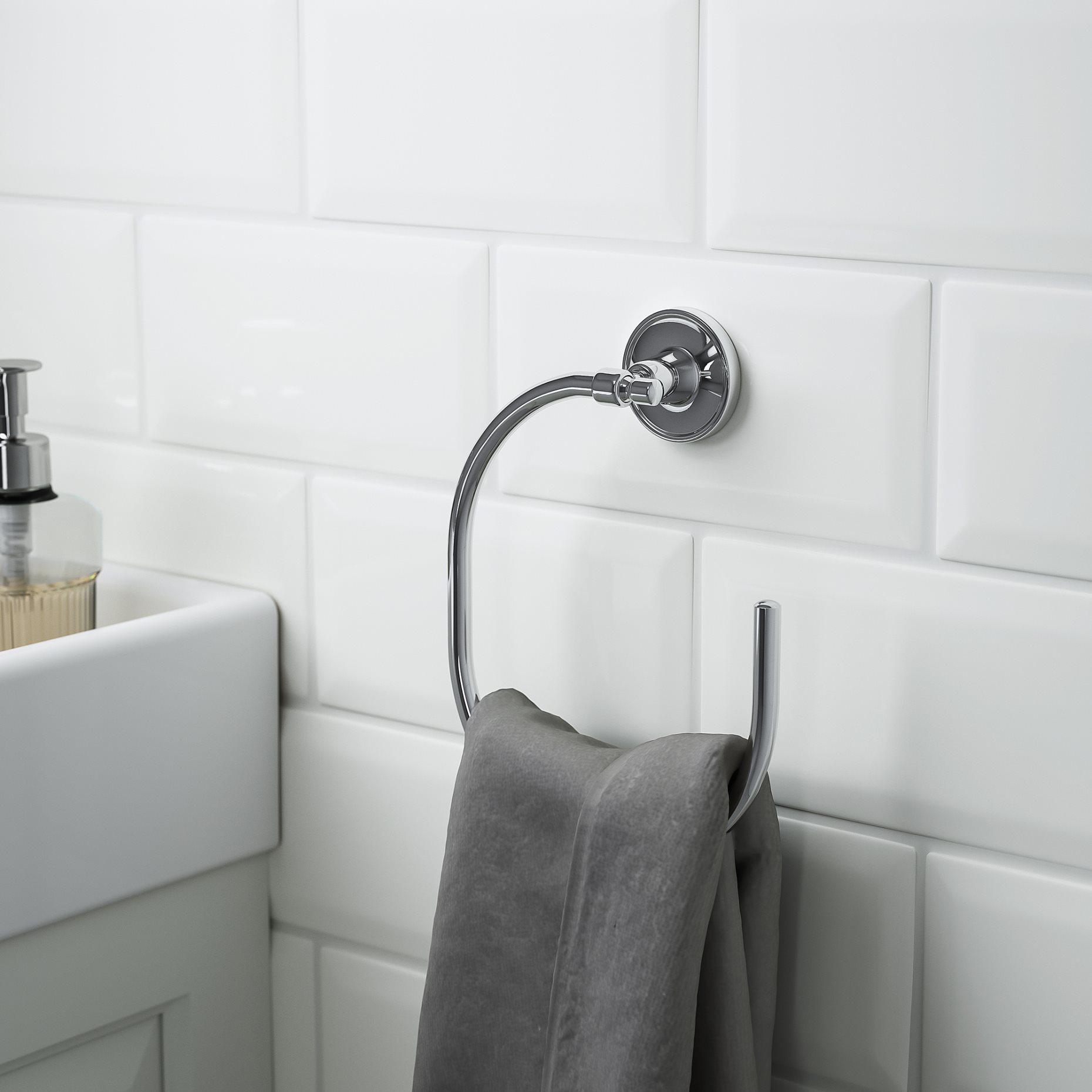 BROFJÄRDEN, towel holder, 21 cm, 105.822.29