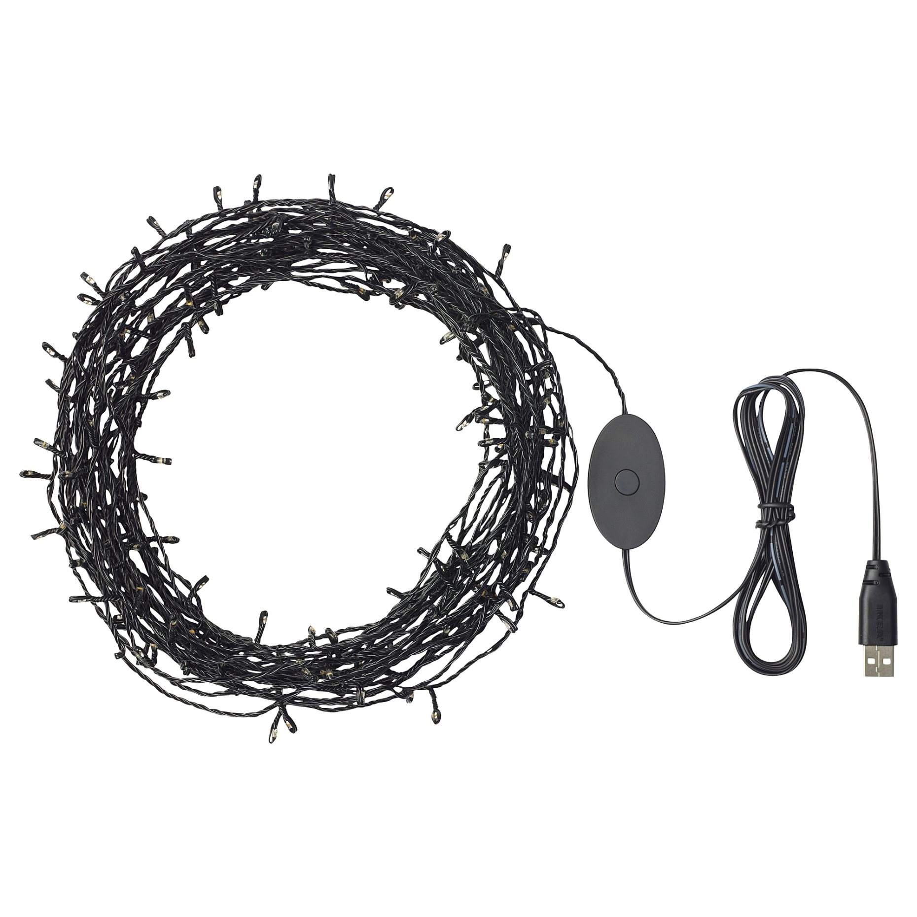 STRÅLA, γιρλάντα με ενσωματωμένο φωτισμό LED/200 λαμπτήρες, 105.824.51