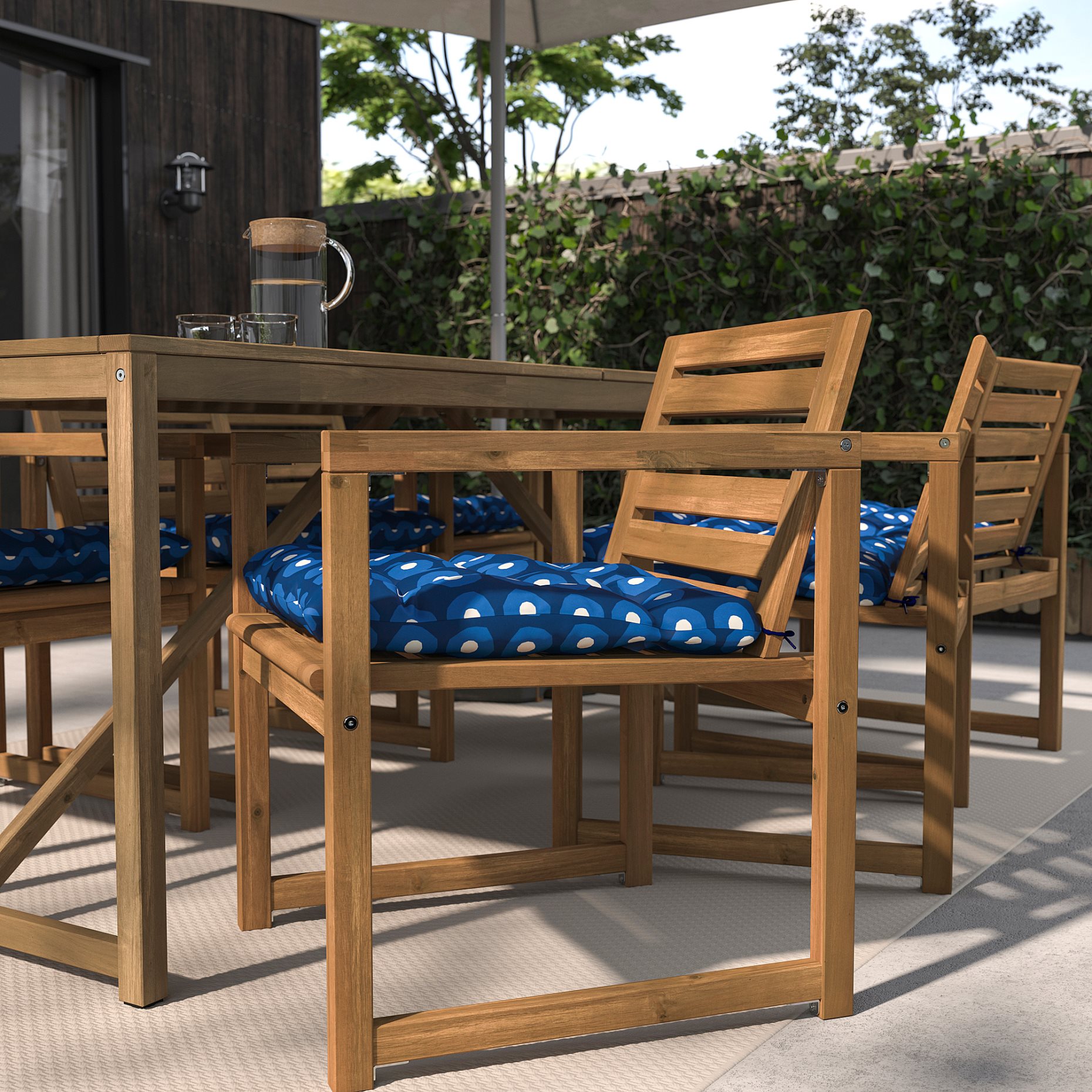 KLÖSAN, μαξιλάρι καρέκλας εξωτερικού χώρου, 50x50 cm, 105.838.27