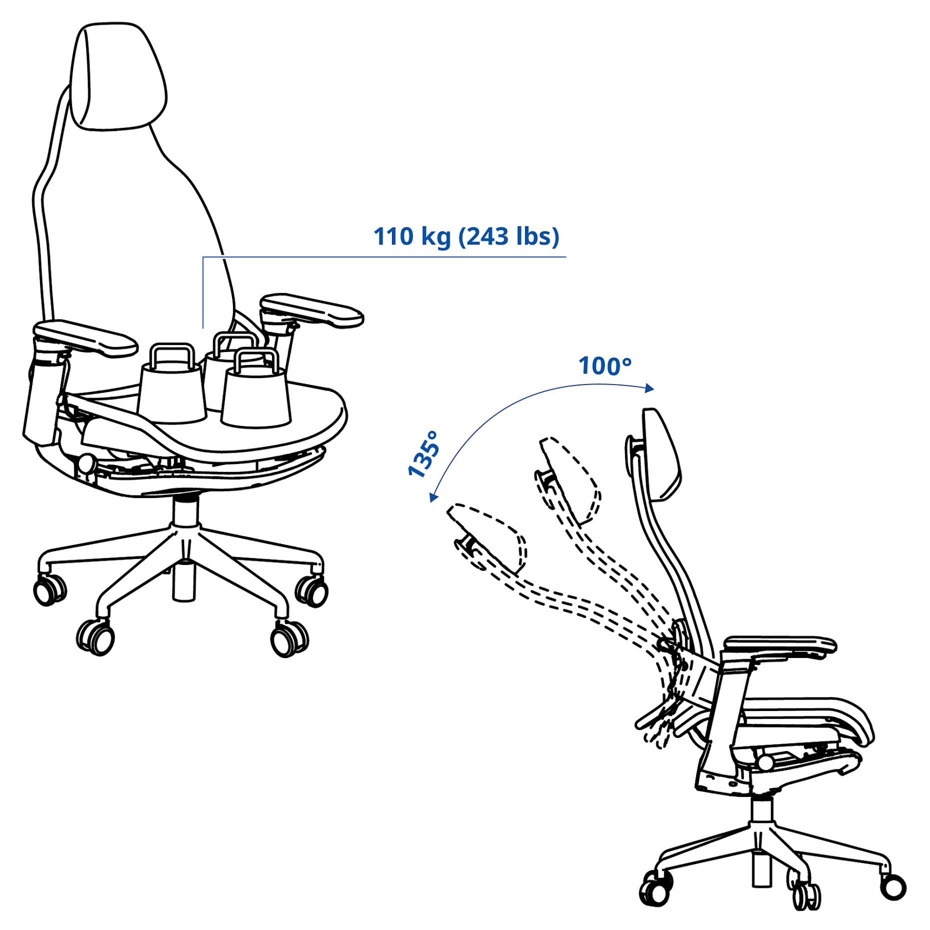 BÄSTBOLL, gaming chair, 105.862.51