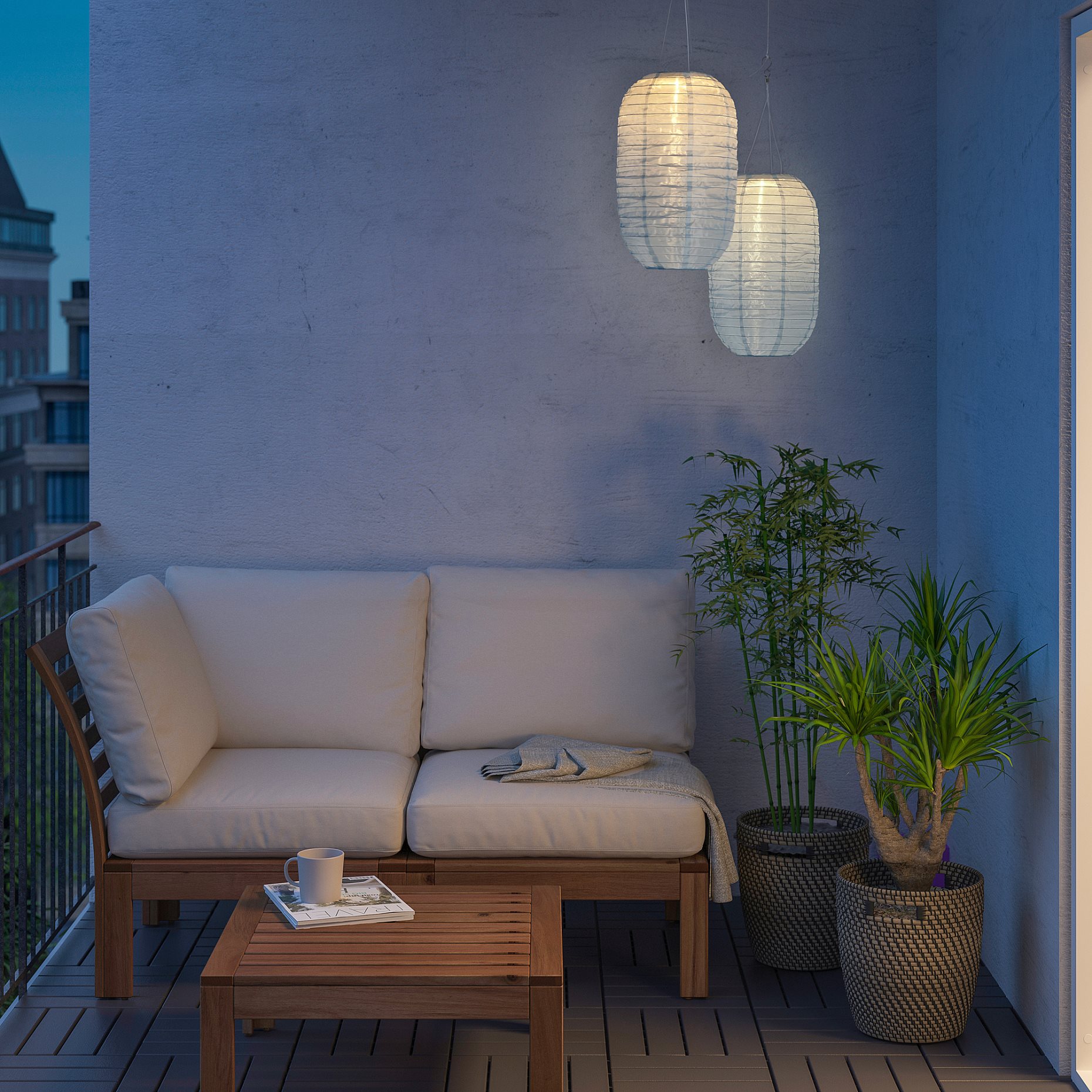 SOLVINDEN, solar-powered pendant lamp with built in LED light source/outdoor, 43 cm, 105.934.97