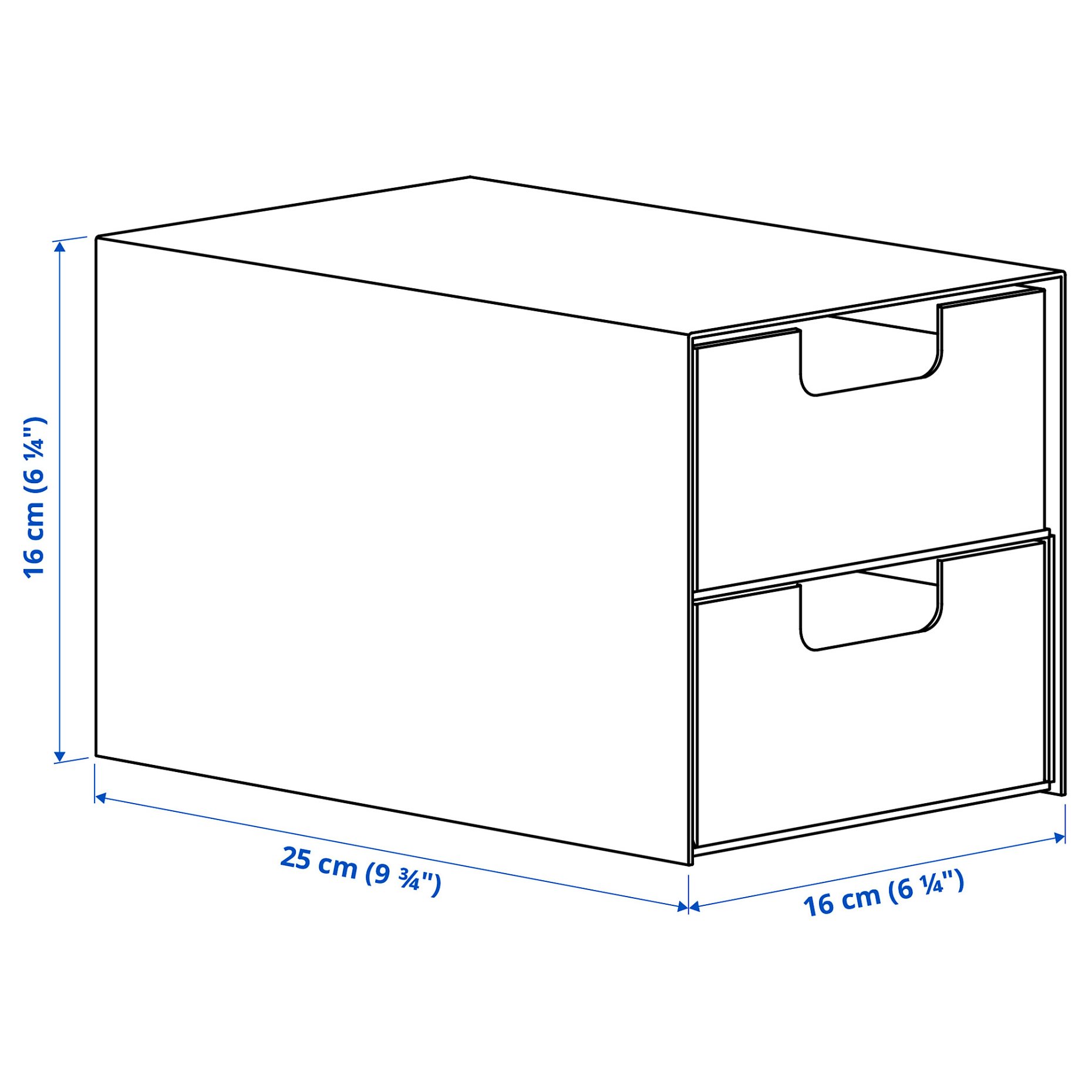 FJÄDERHARV, mini chest with 2 drawers, 16x25 cm, 105.969.00
