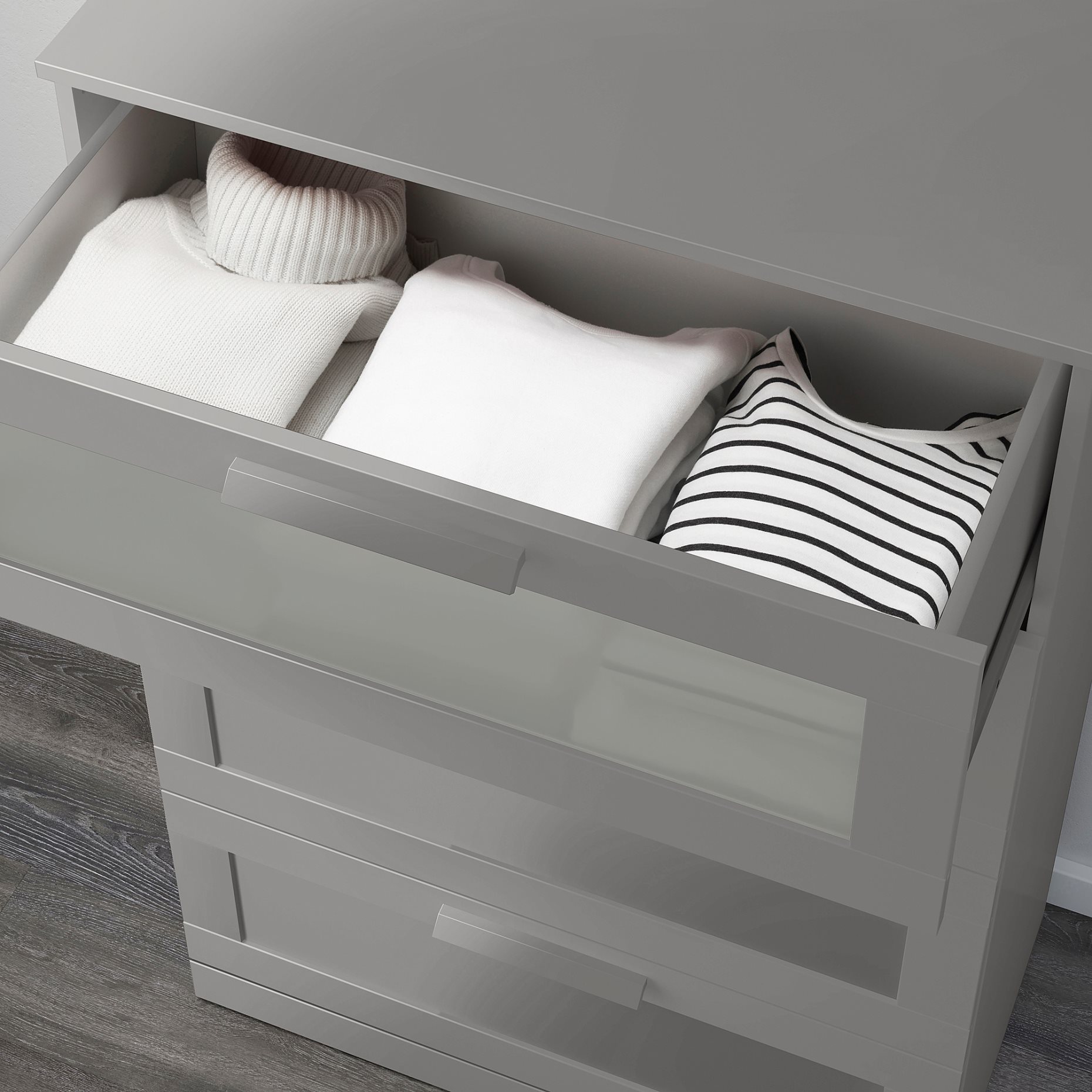 BRIMNES, chest of 4 drawers, 78x124 cm, 106.028.02