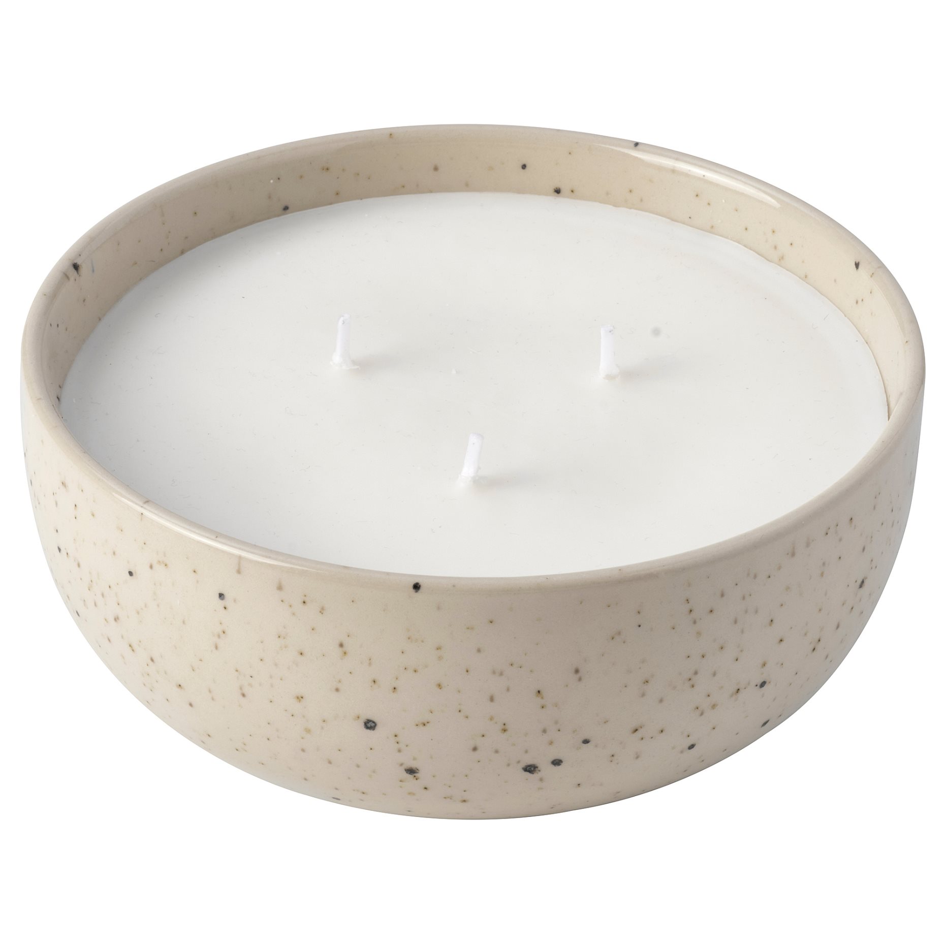 PÄRLHÖNA, scented candle in ceramic jar/Rose & carnation, 30 hr, 106.041.46