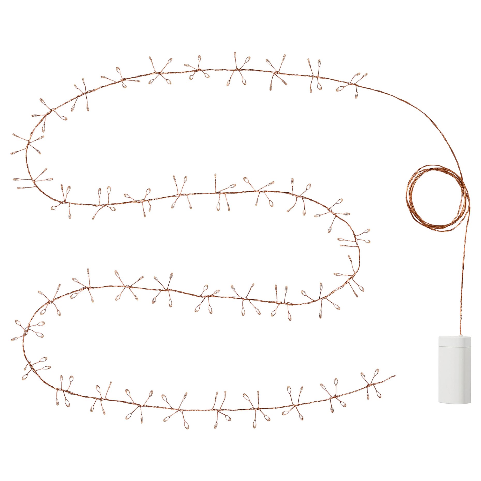 STRÅLA, γιρλάντα με ενσωματωμένο φωτισμό LED/160 λαμπτήρες/λειτουργία με μπαταρία, μίνι, 106.061.69