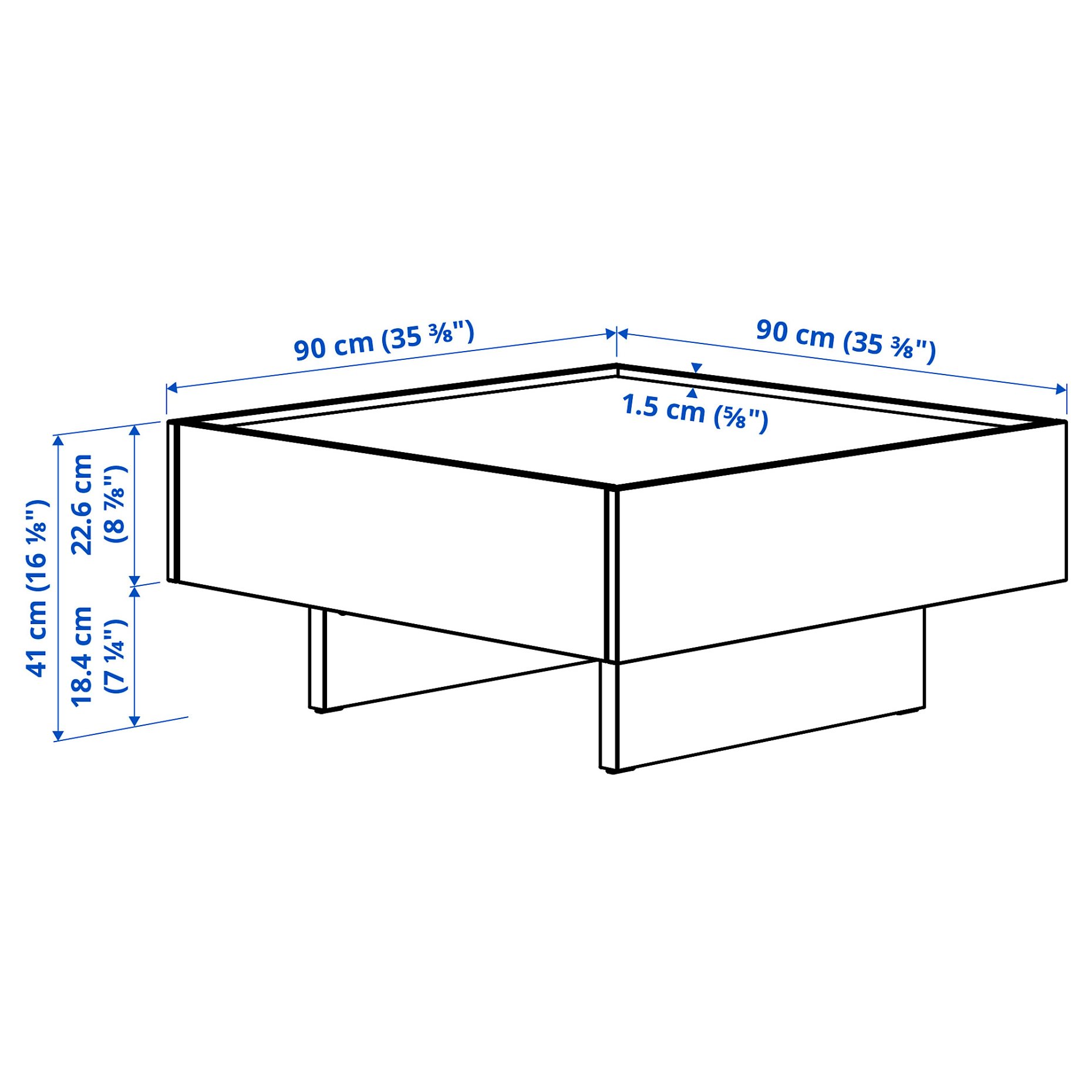 TRANERED, coffee table, 90x90 cm, 106.089.98