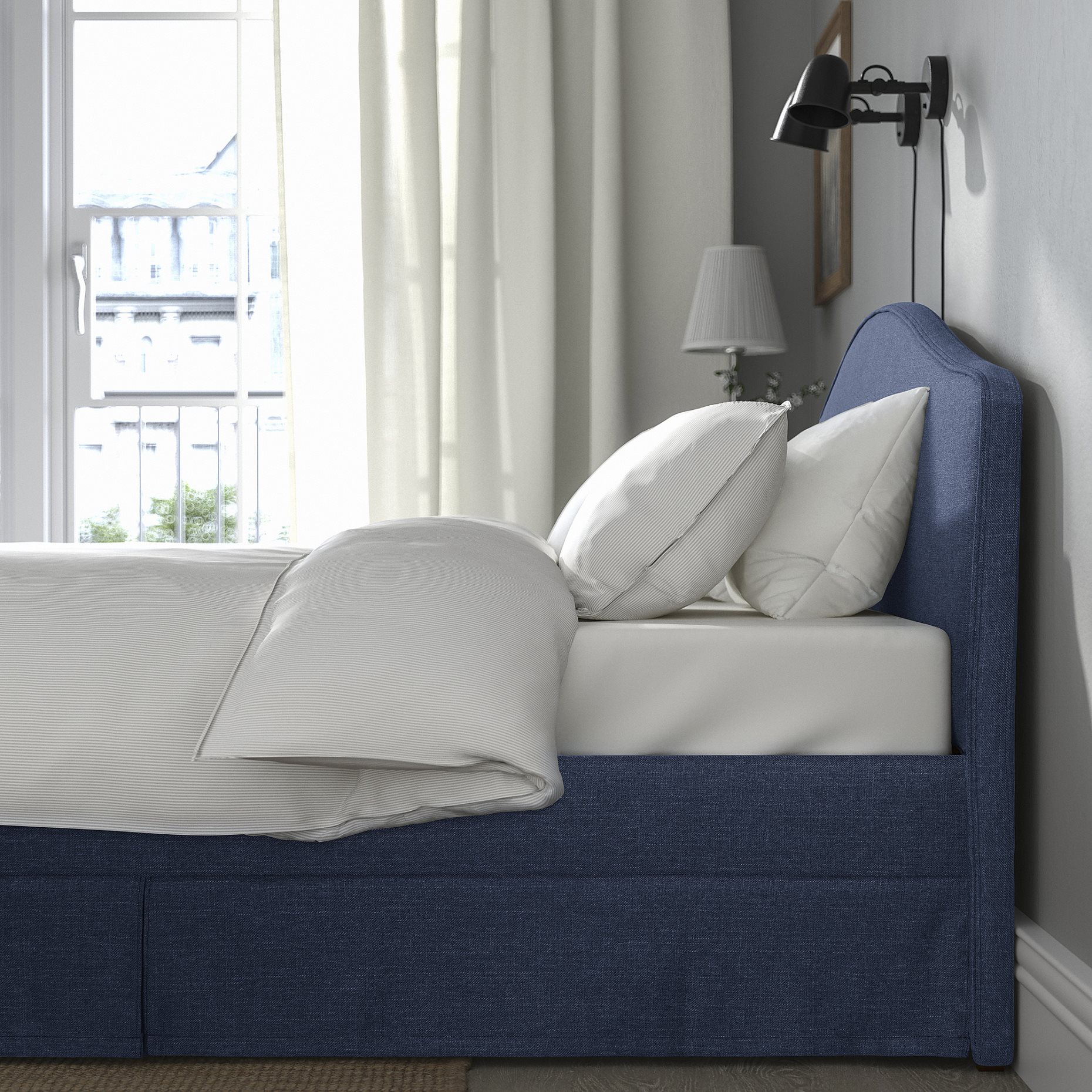 RAMNEFJALL, cover bed frame, 160x200 cm, 106.192.42