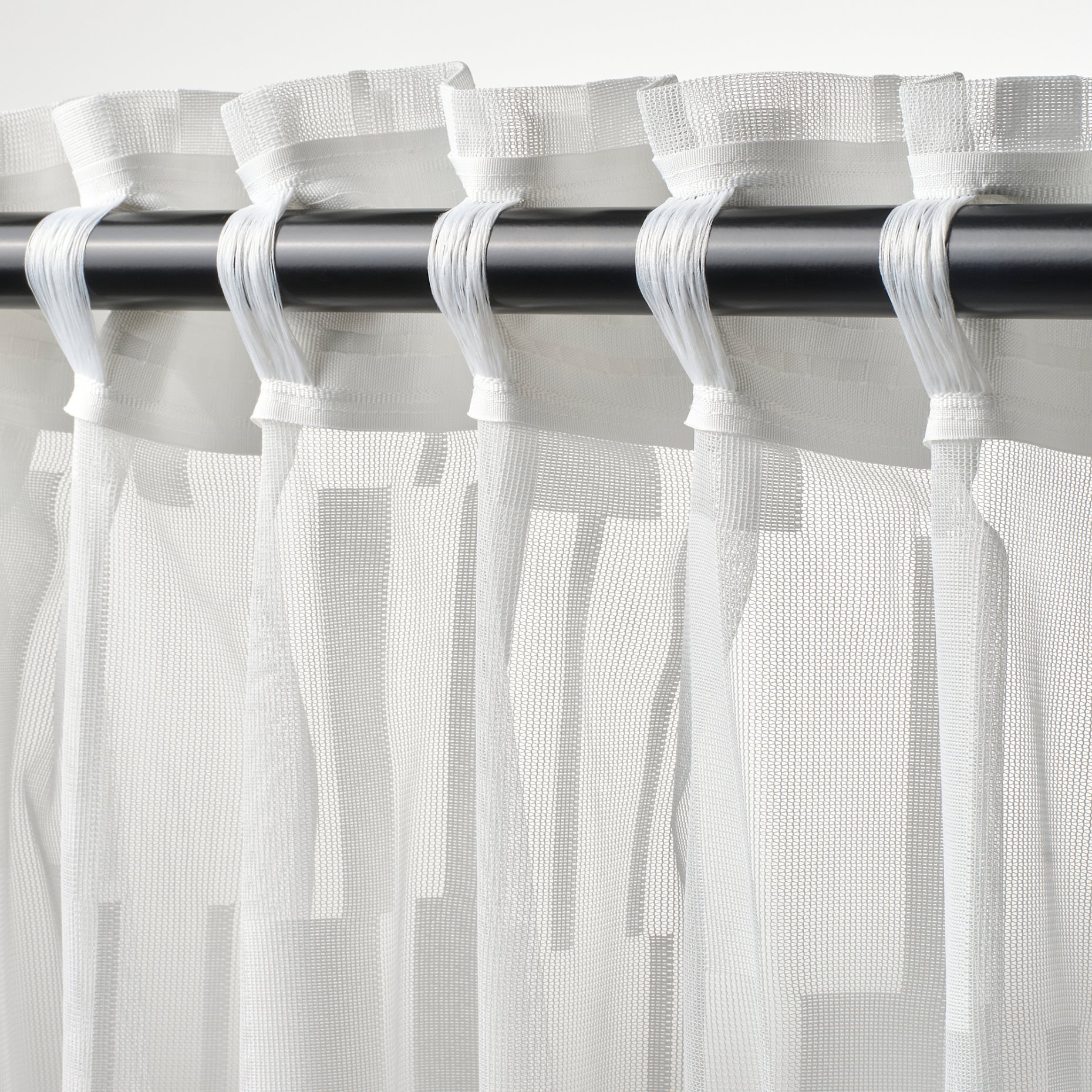 BERGNEJLIKA, net curtains with heading tape 1 pair, 145x280 cm, 106.299.86