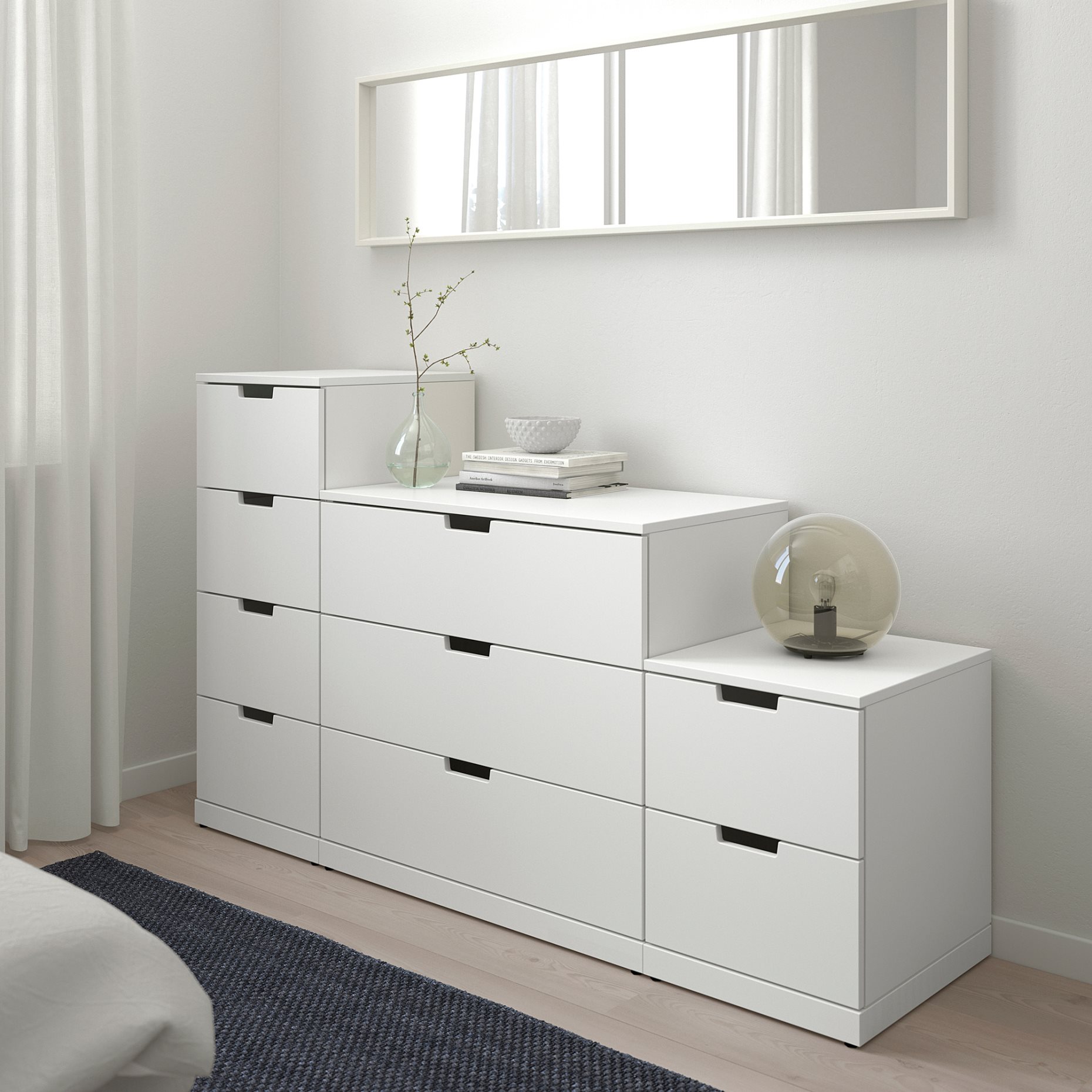 NORDLI, chest of 9 drawers, 160x99 cm, 192.480.15