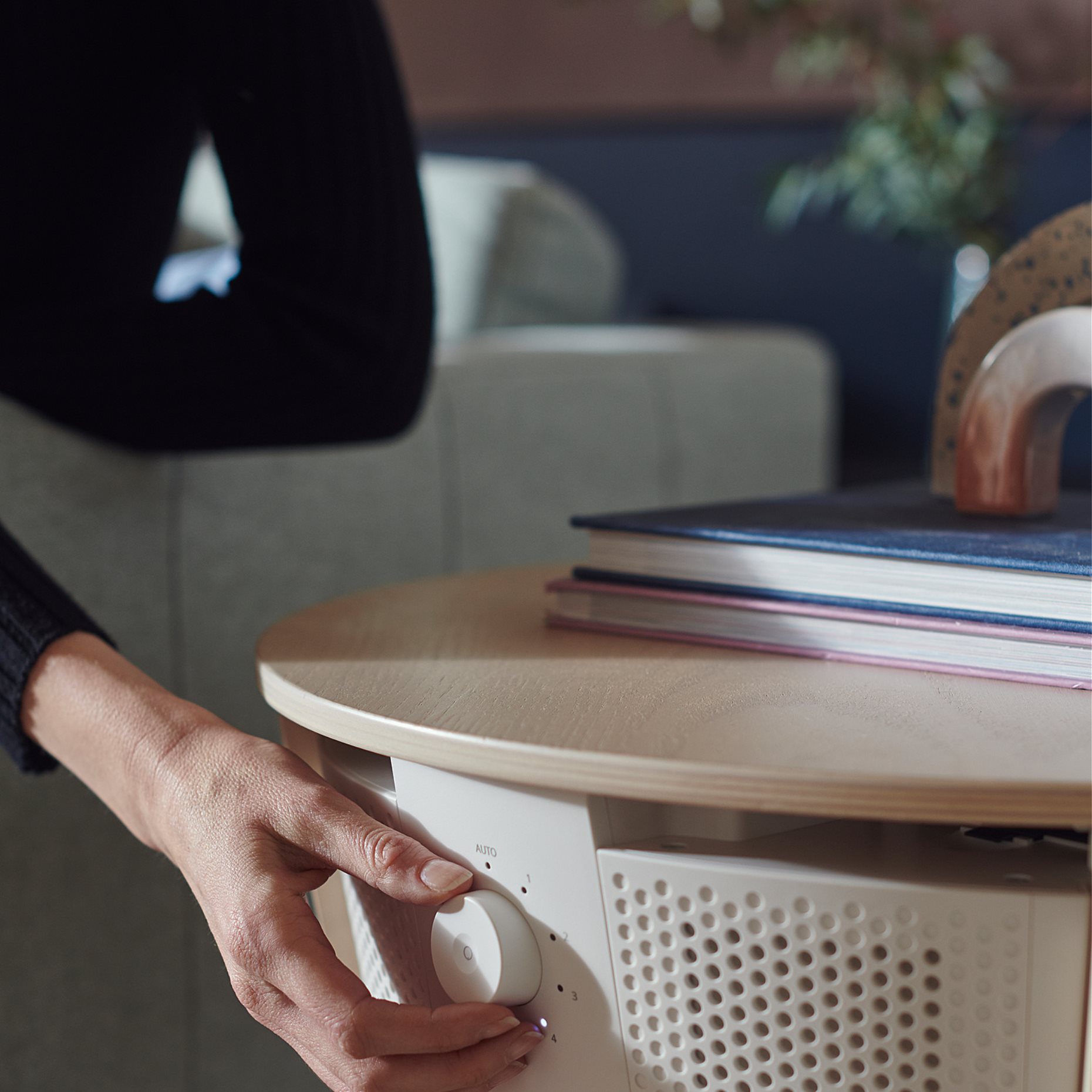 STARKVIND, table with air purifier and additional gas filter, 194.442.19