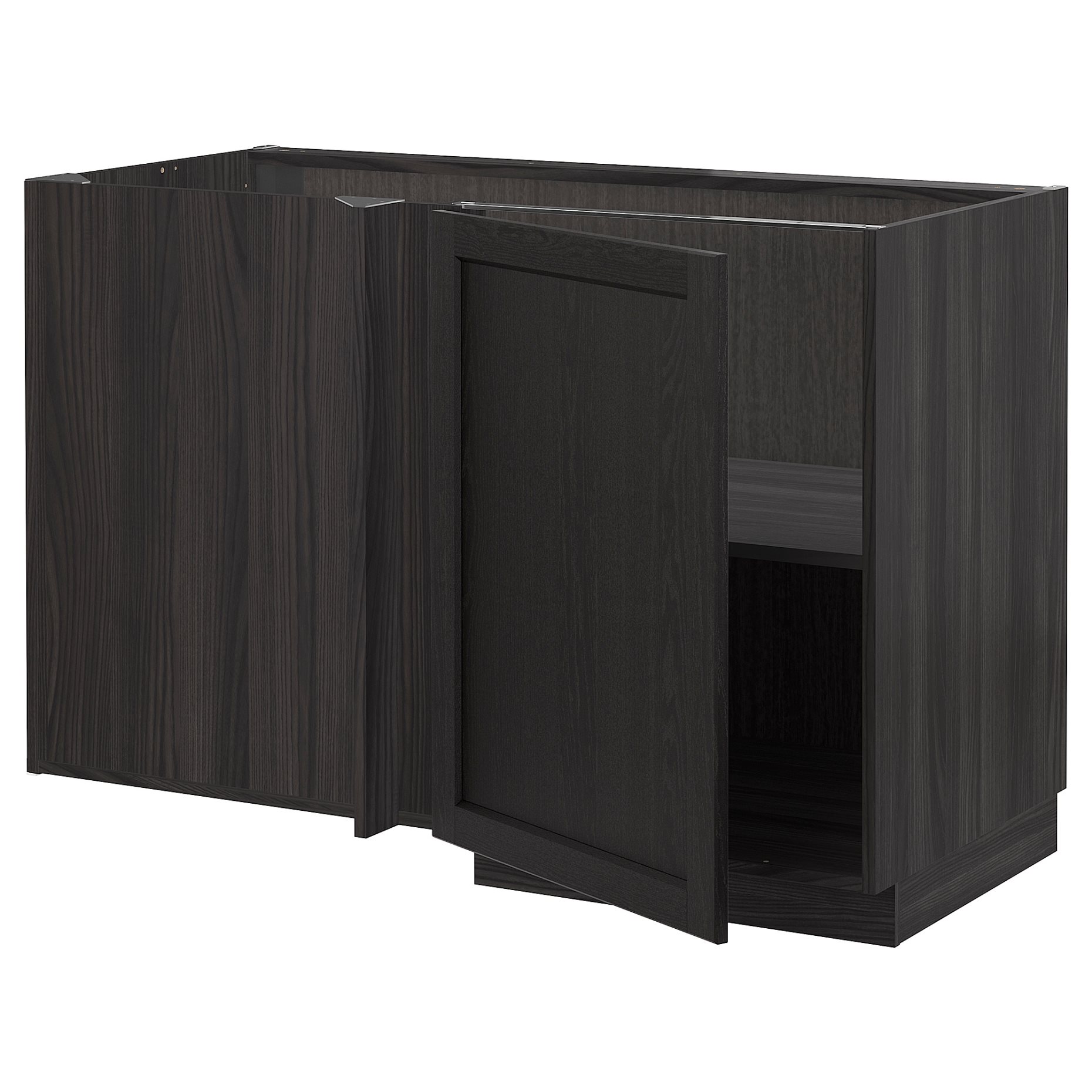 METOD, corner base cabinet with shelf, 128x68 cm, 194.552.03