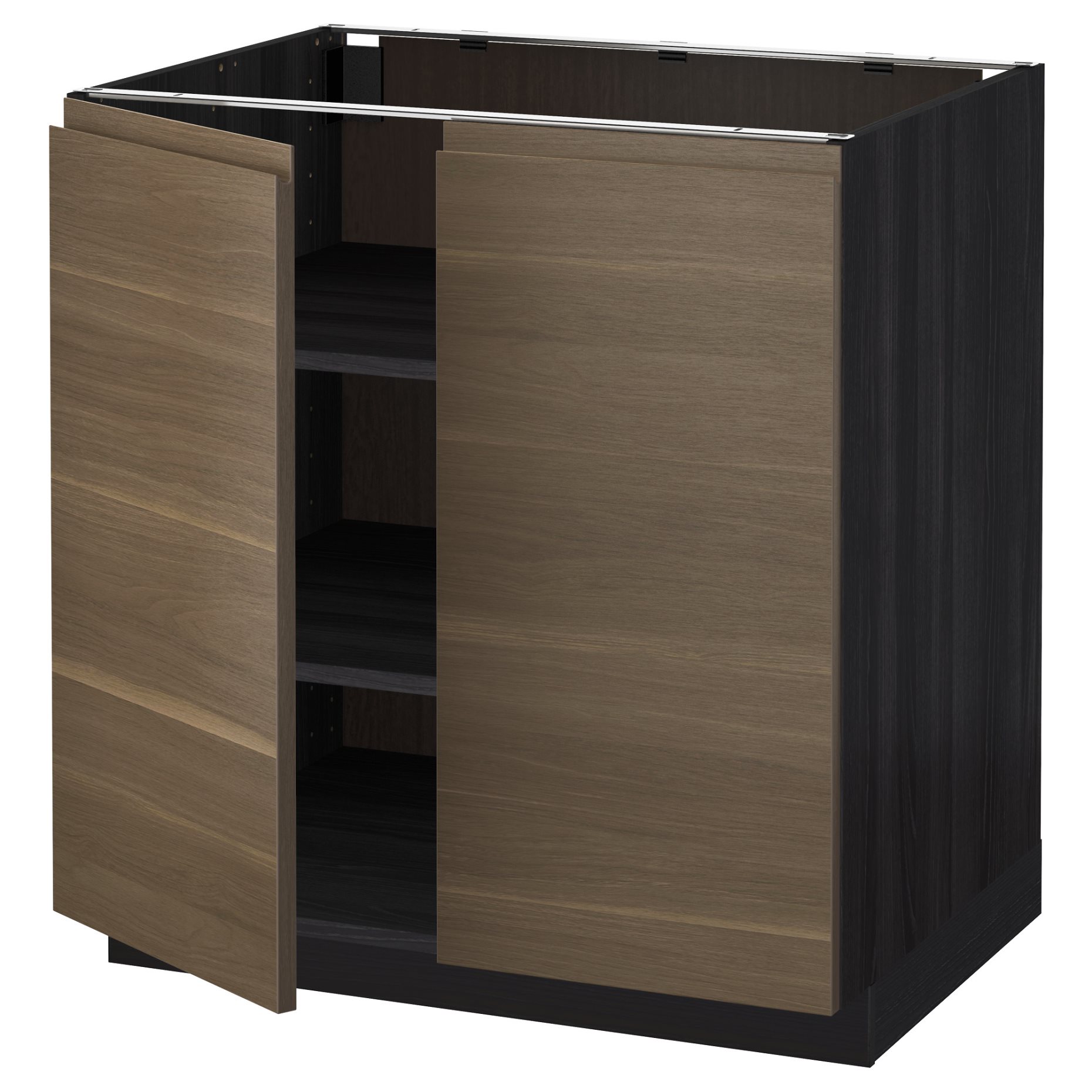 METOD, base cabinet with shelves/2 doors, 80x60 cm, 194.557.45