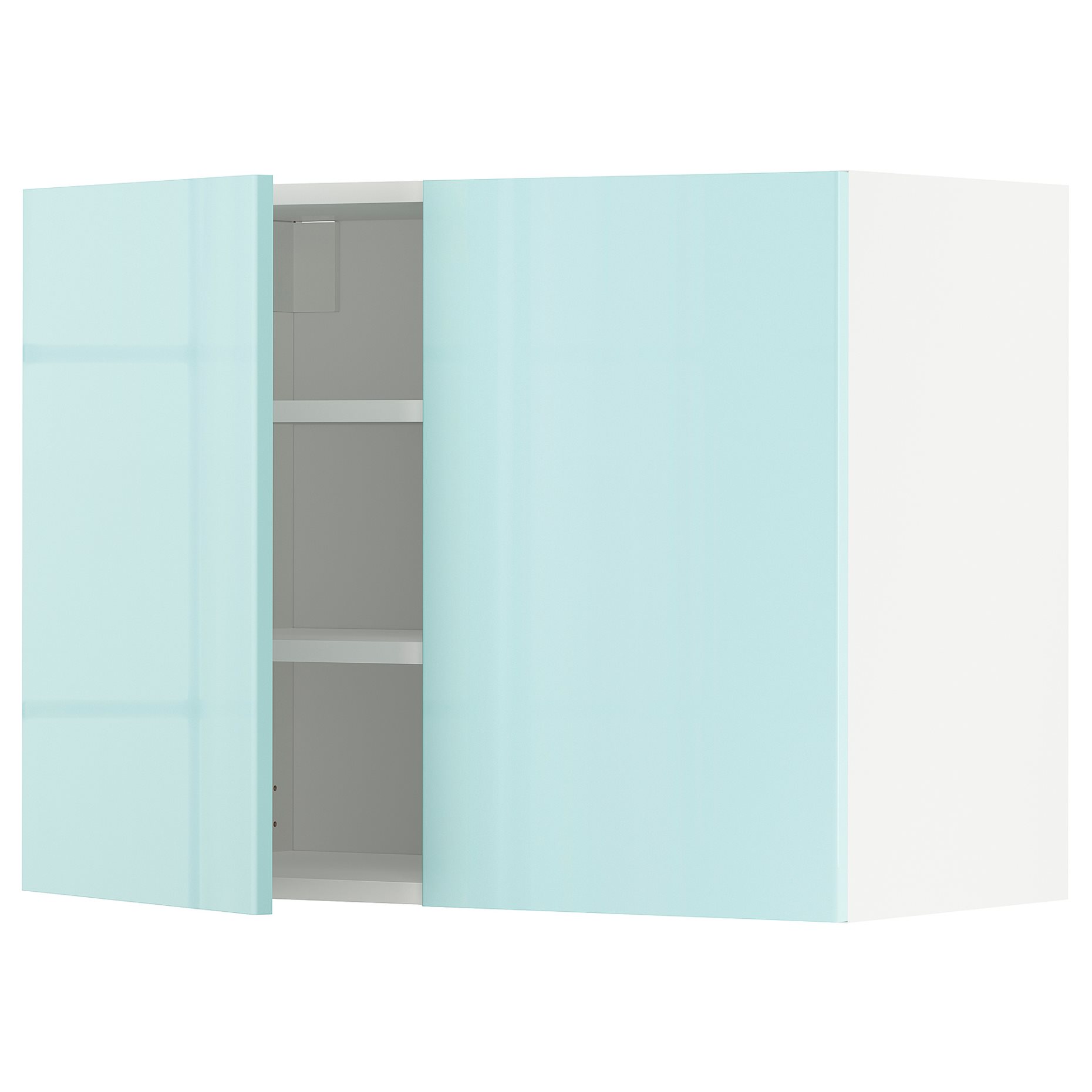 METOD, ντουλάπι τοίχου με ράφια/2 πόρτες, 80x60 cm, 194.610.77